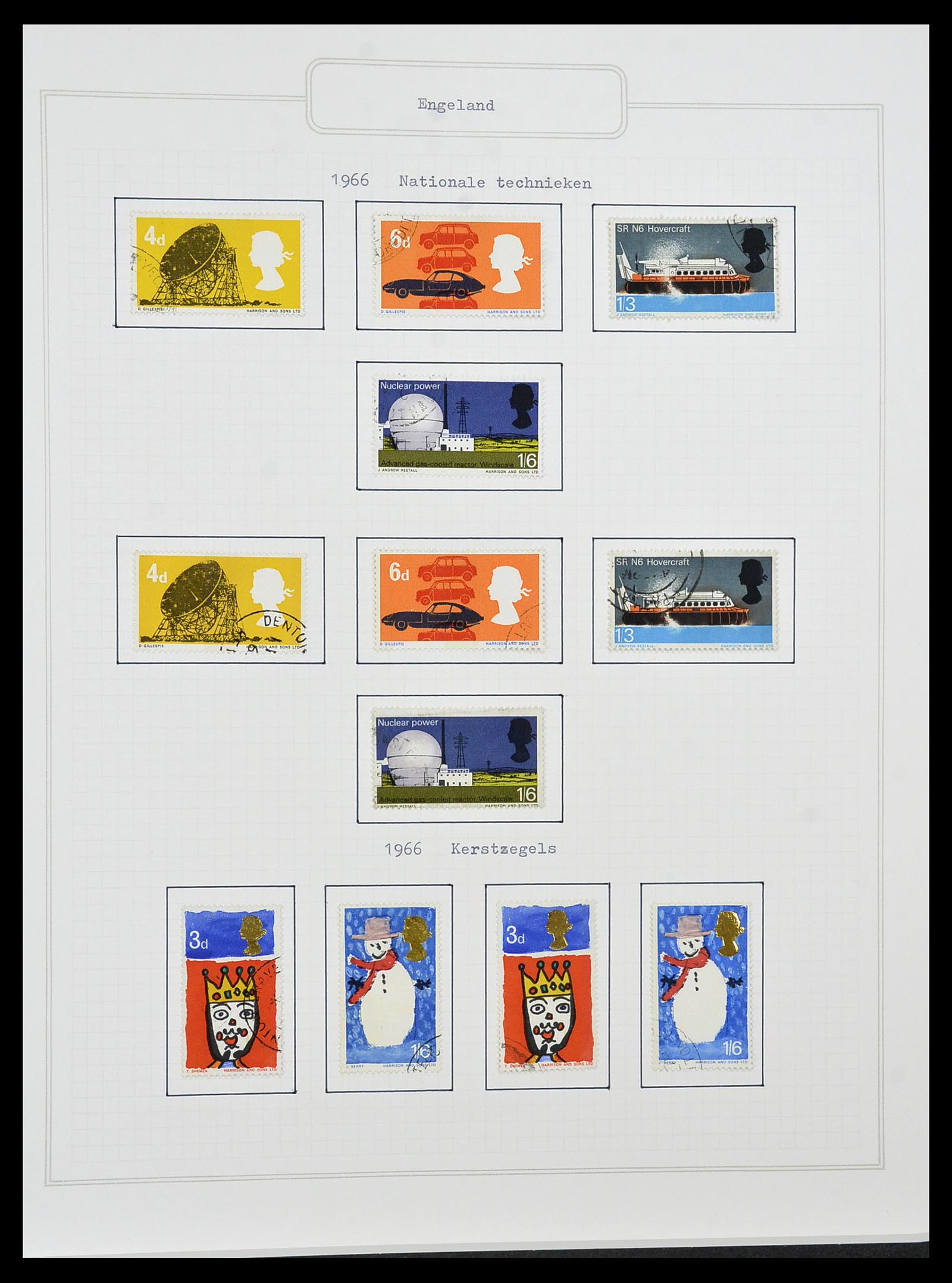 34422 035 - Postzegelverzameling 34422 Engeland 1937-1995.