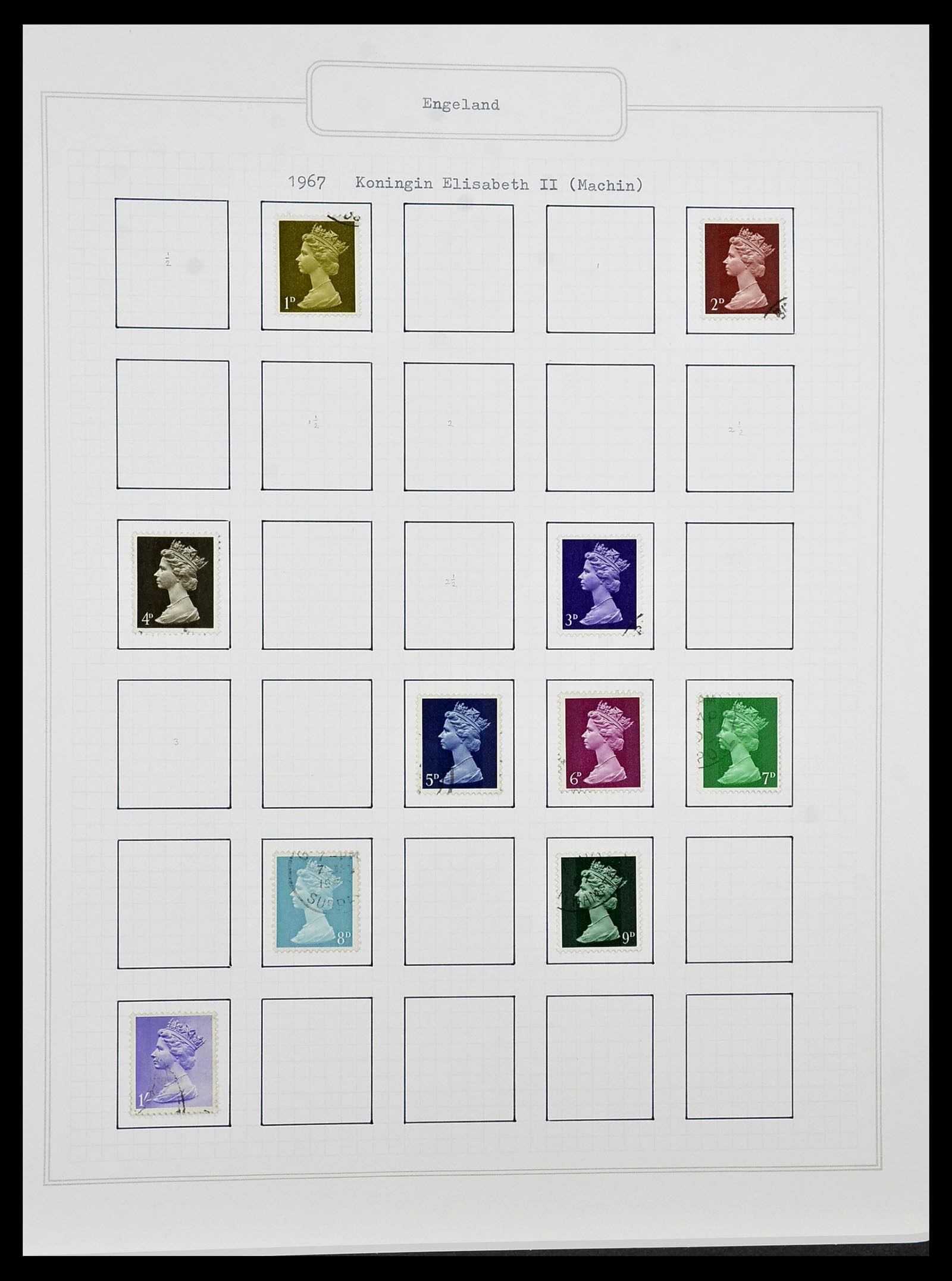 34422 037 - Postzegelverzameling 34422 Engeland 1937-1995.
