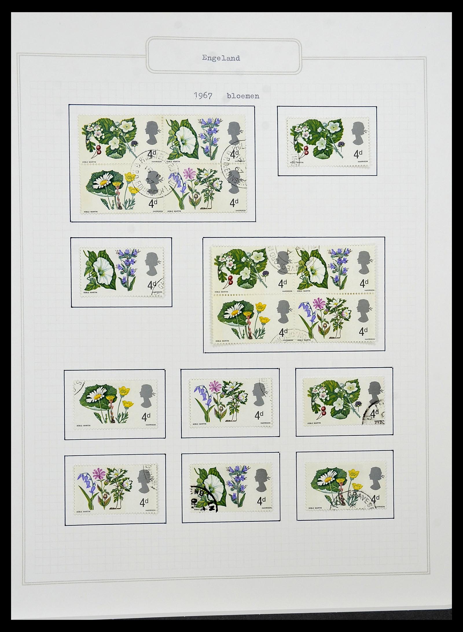 34422 039 - Postzegelverzameling 34422 Engeland 1937-1995.
