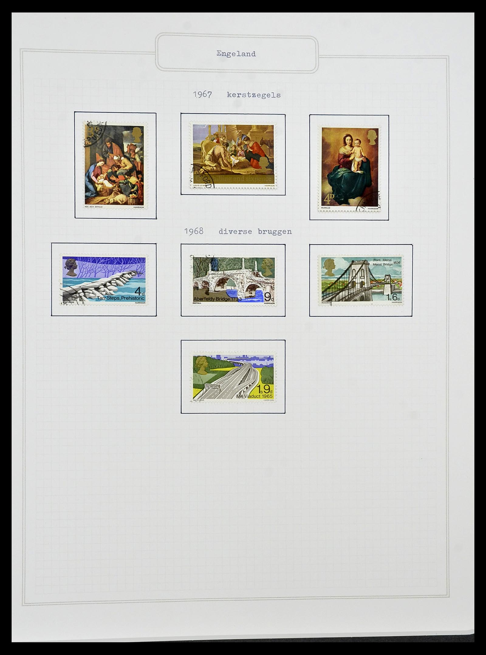 34422 040 - Postzegelverzameling 34422 Engeland 1937-1995.