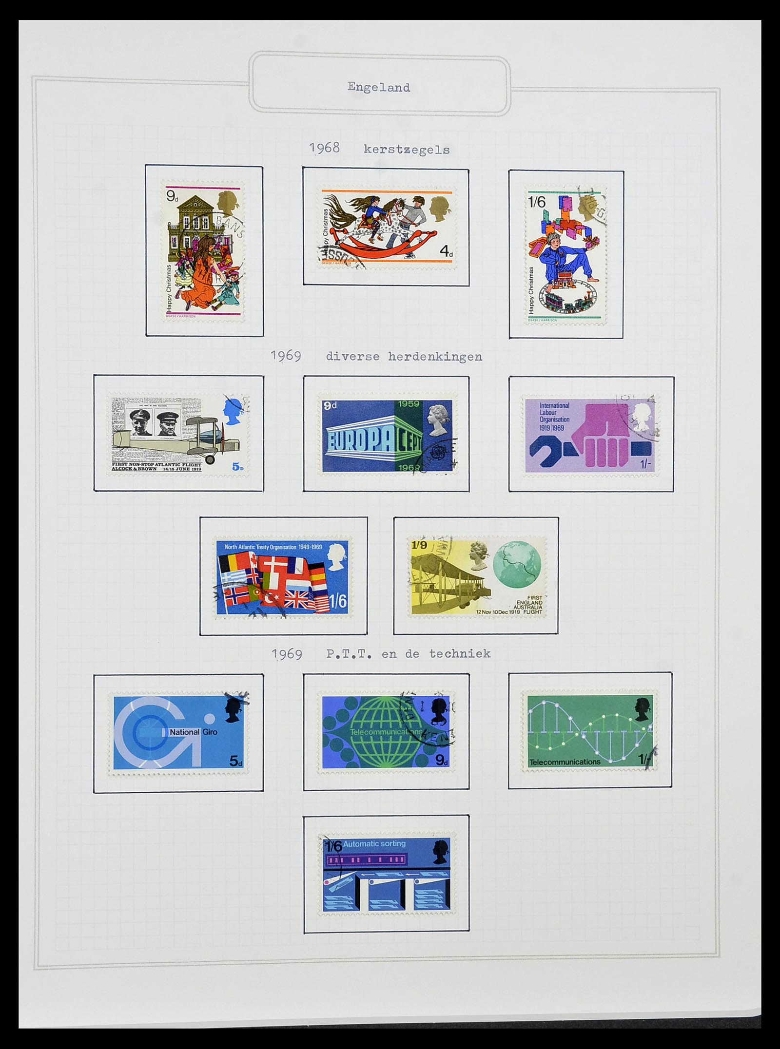 34422 042 - Postzegelverzameling 34422 Engeland 1937-1995.