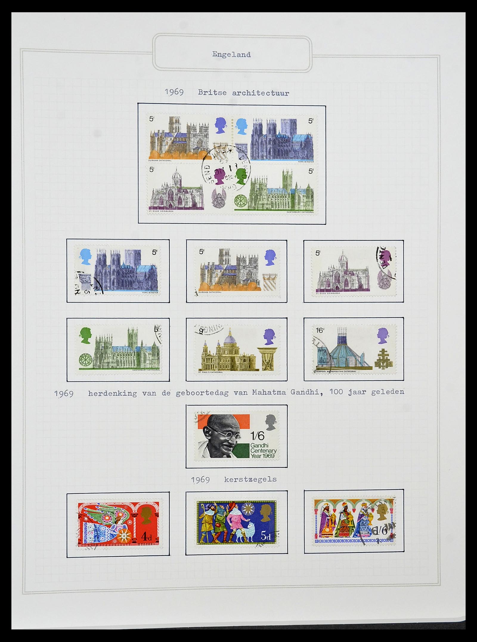 34422 045 - Postzegelverzameling 34422 Engeland 1937-1995.