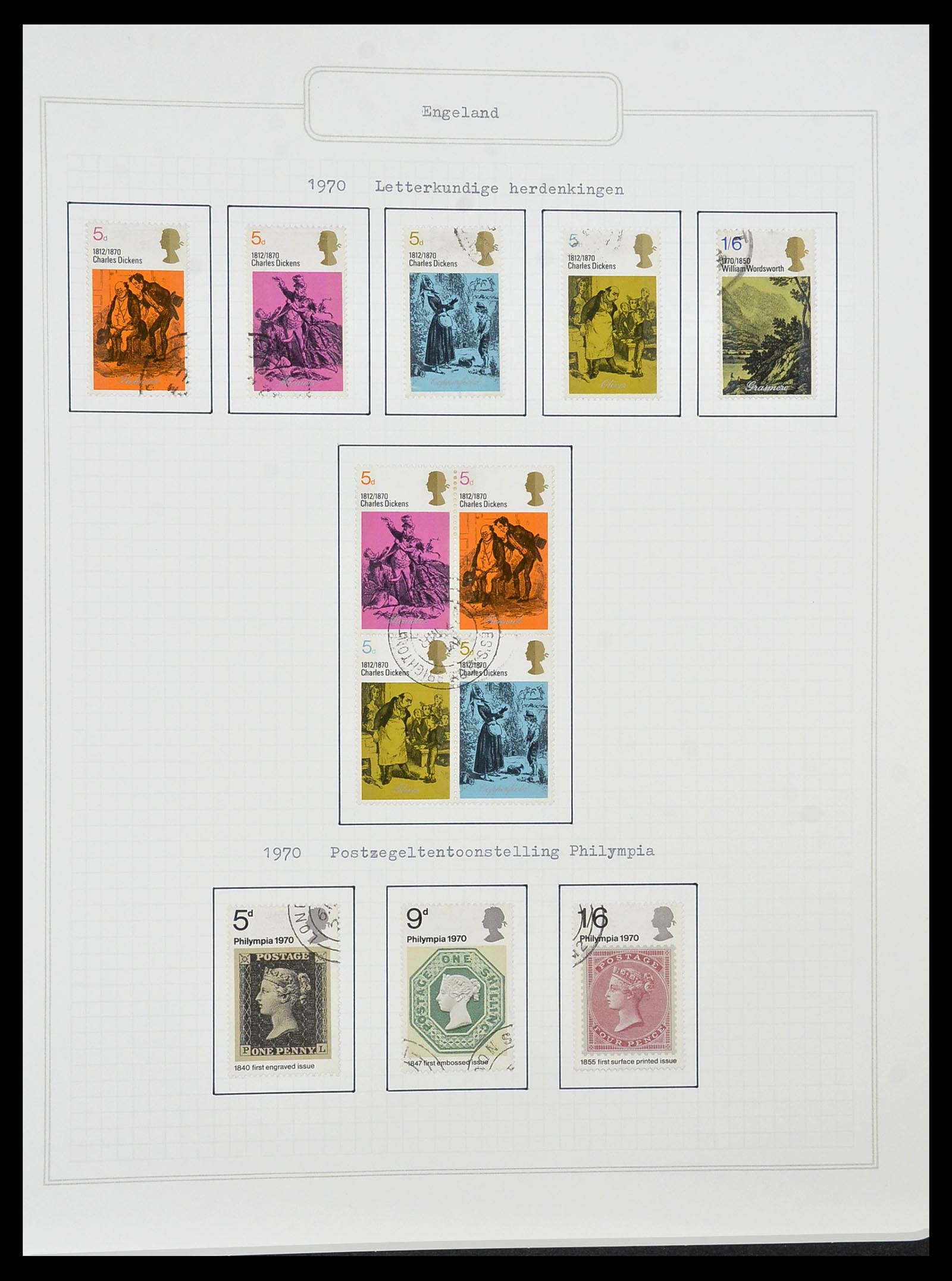 34422 046 - Postzegelverzameling 34422 Engeland 1937-1995.