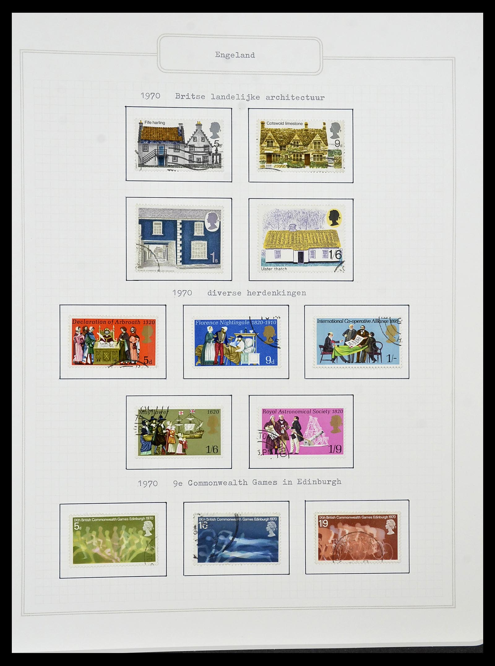 34422 047 - Postzegelverzameling 34422 Engeland 1937-1995.