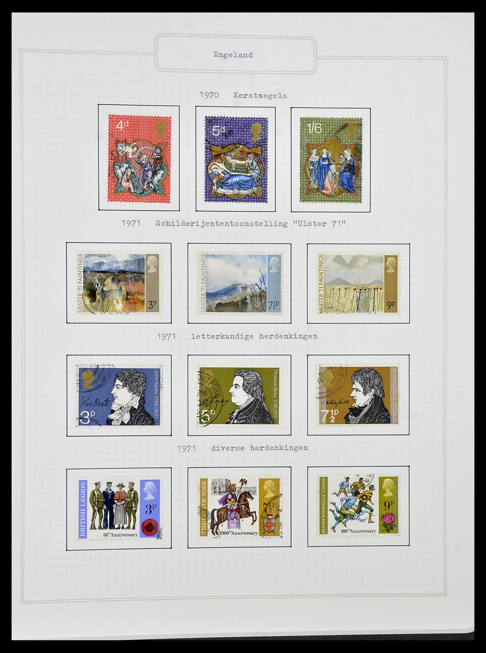 34422 048 - Postzegelverzameling 34422 Engeland 1937-1995.