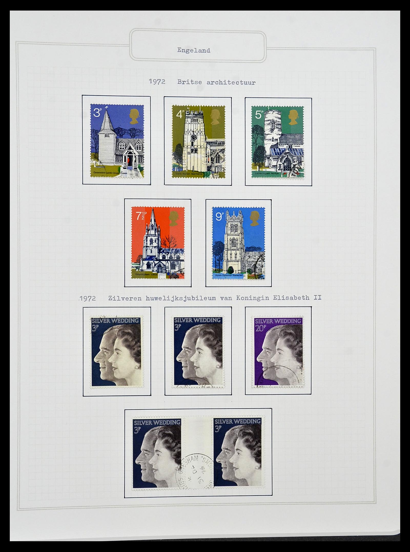 34422 050 - Postzegelverzameling 34422 Engeland 1937-1995.