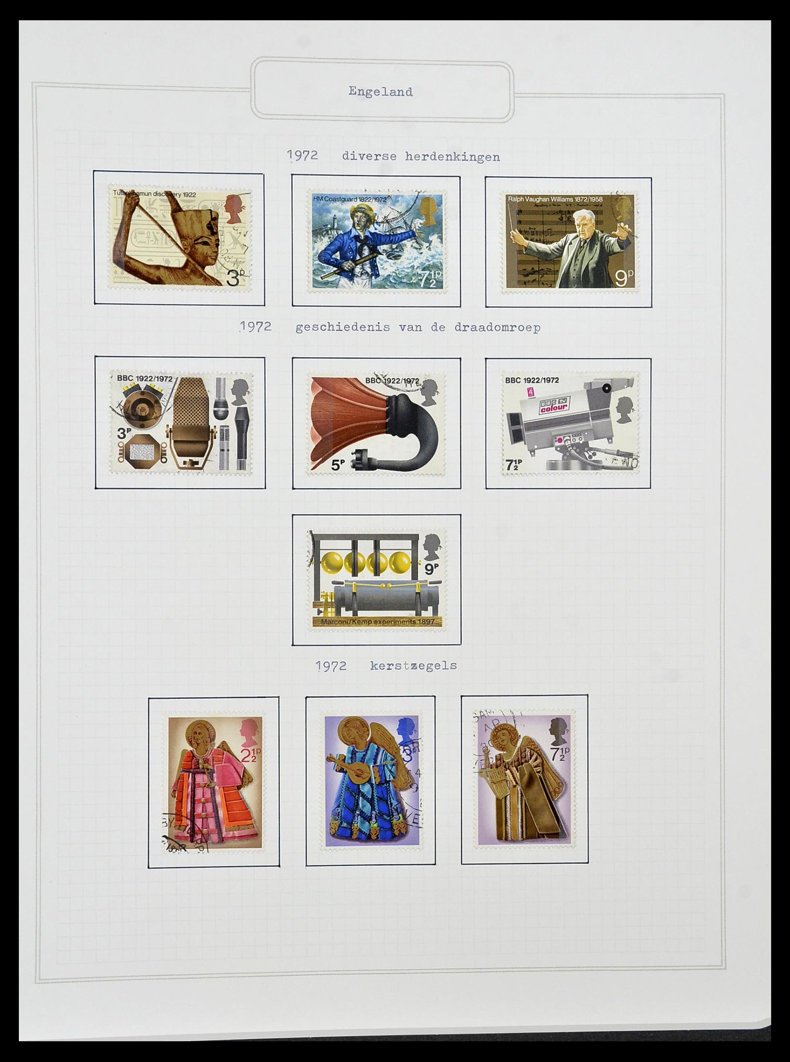 34422 051 - Postzegelverzameling 34422 Engeland 1937-1995.