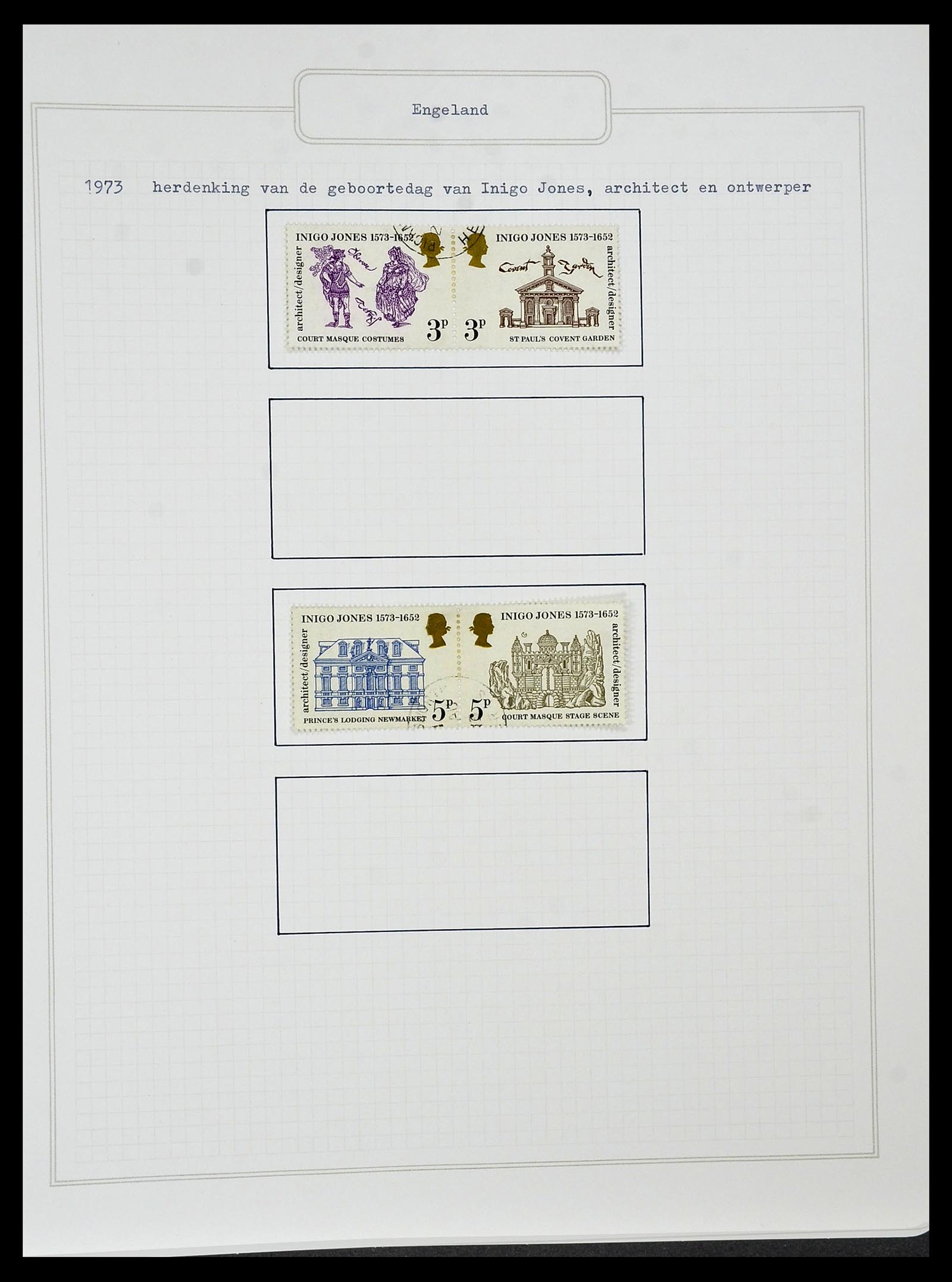 34422 053 - Postzegelverzameling 34422 Engeland 1937-1995.