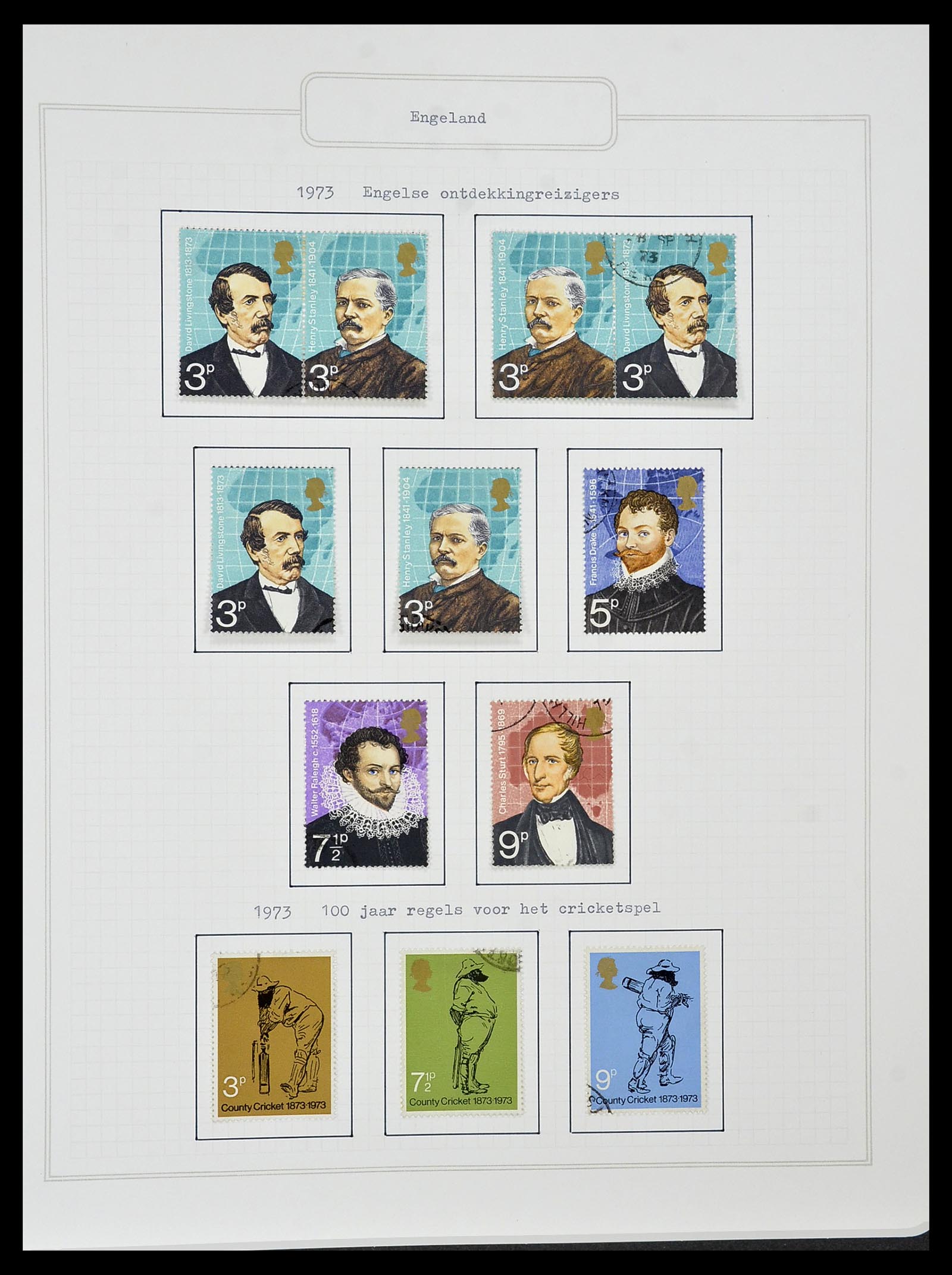 34422 054 - Postzegelverzameling 34422 Engeland 1937-1995.