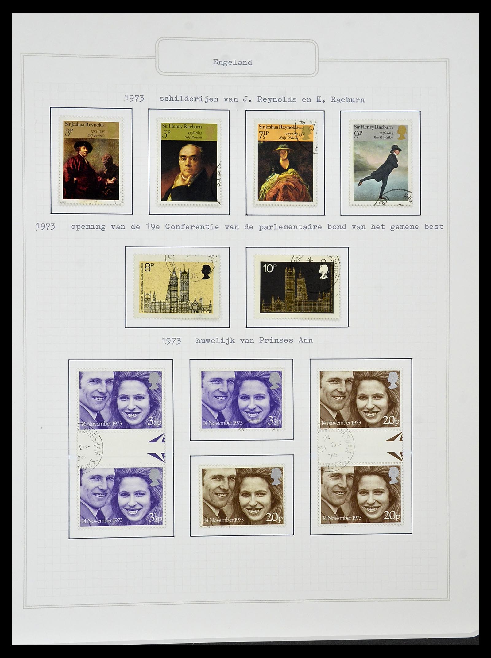 34422 055 - Postzegelverzameling 34422 Engeland 1937-1995.