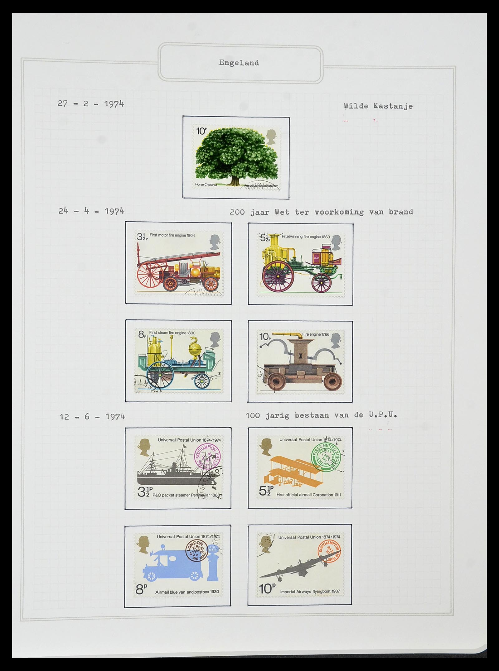 34422 057 - Postzegelverzameling 34422 Engeland 1937-1995.