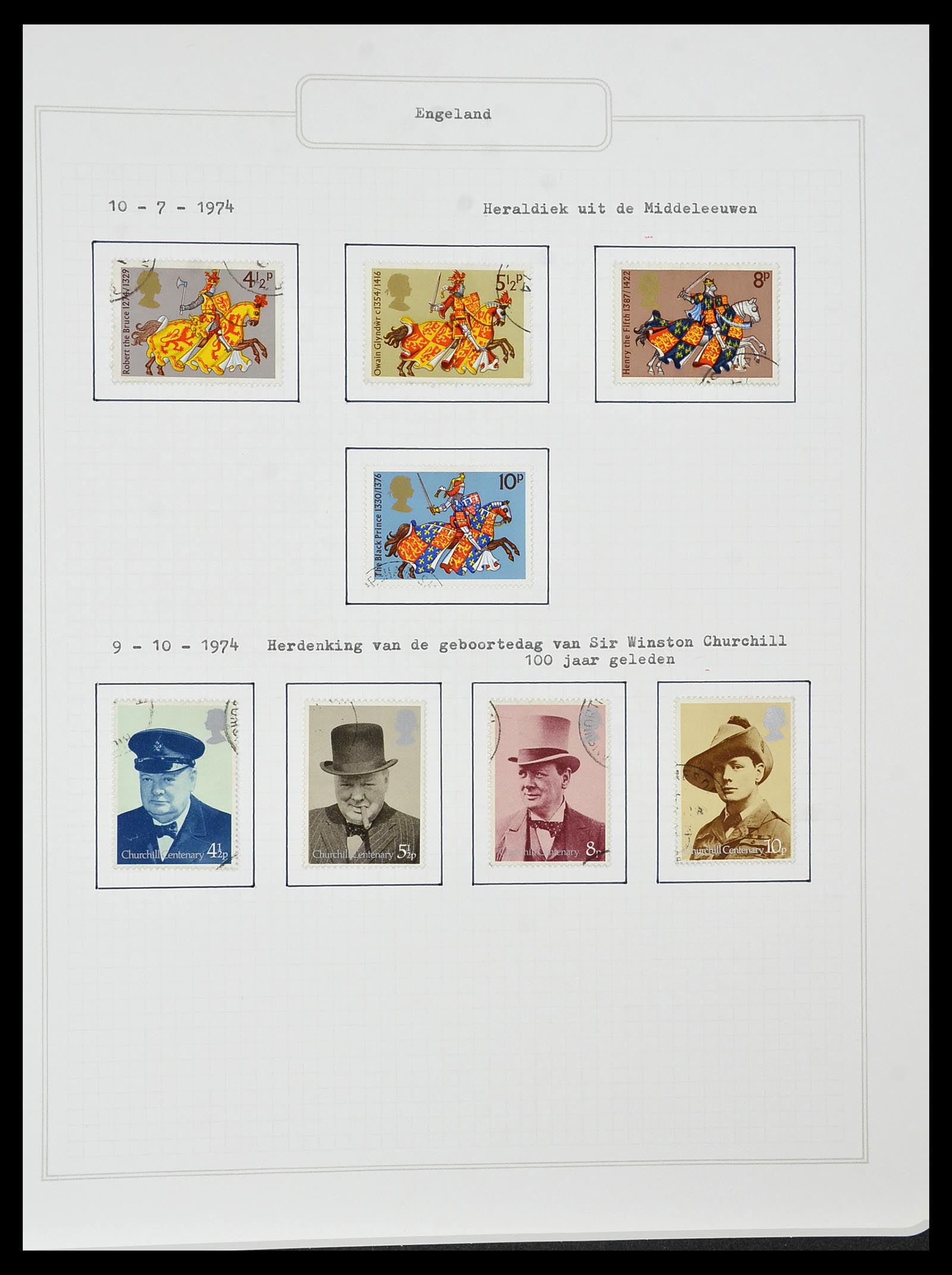 34422 058 - Postzegelverzameling 34422 Engeland 1937-1995.