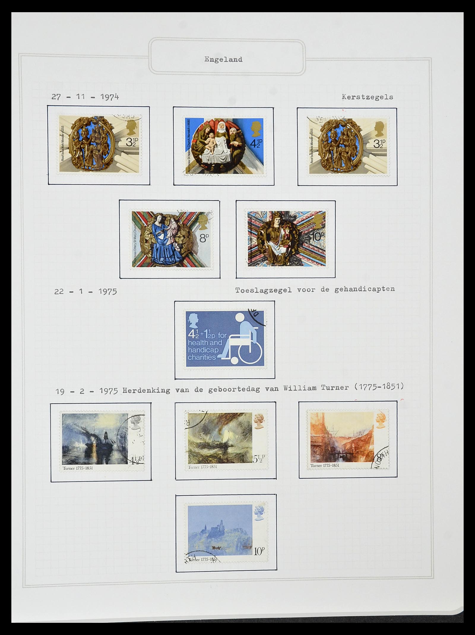 34422 059 - Postzegelverzameling 34422 Engeland 1937-1995.