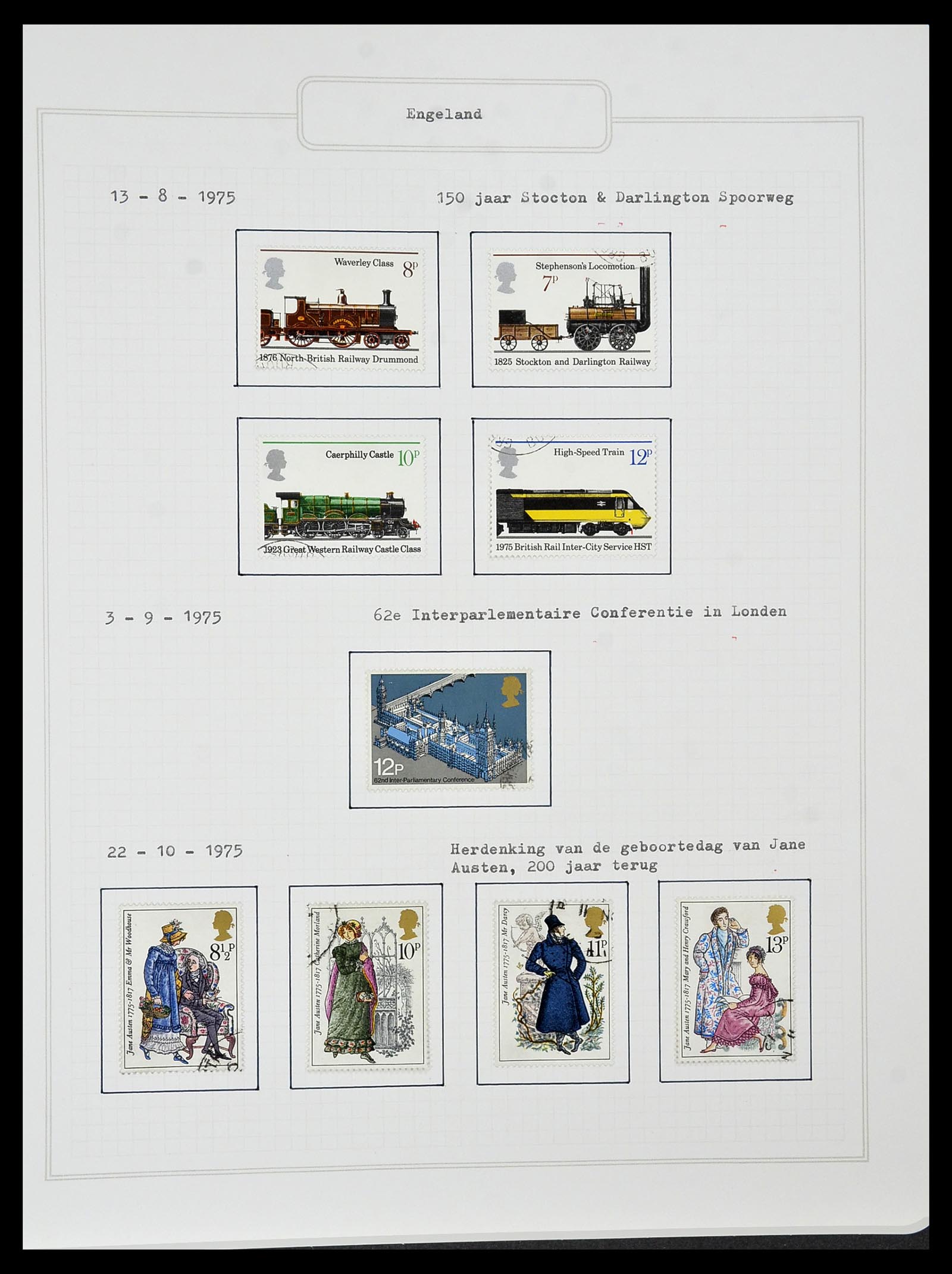 34422 061 - Postzegelverzameling 34422 Engeland 1937-1995.
