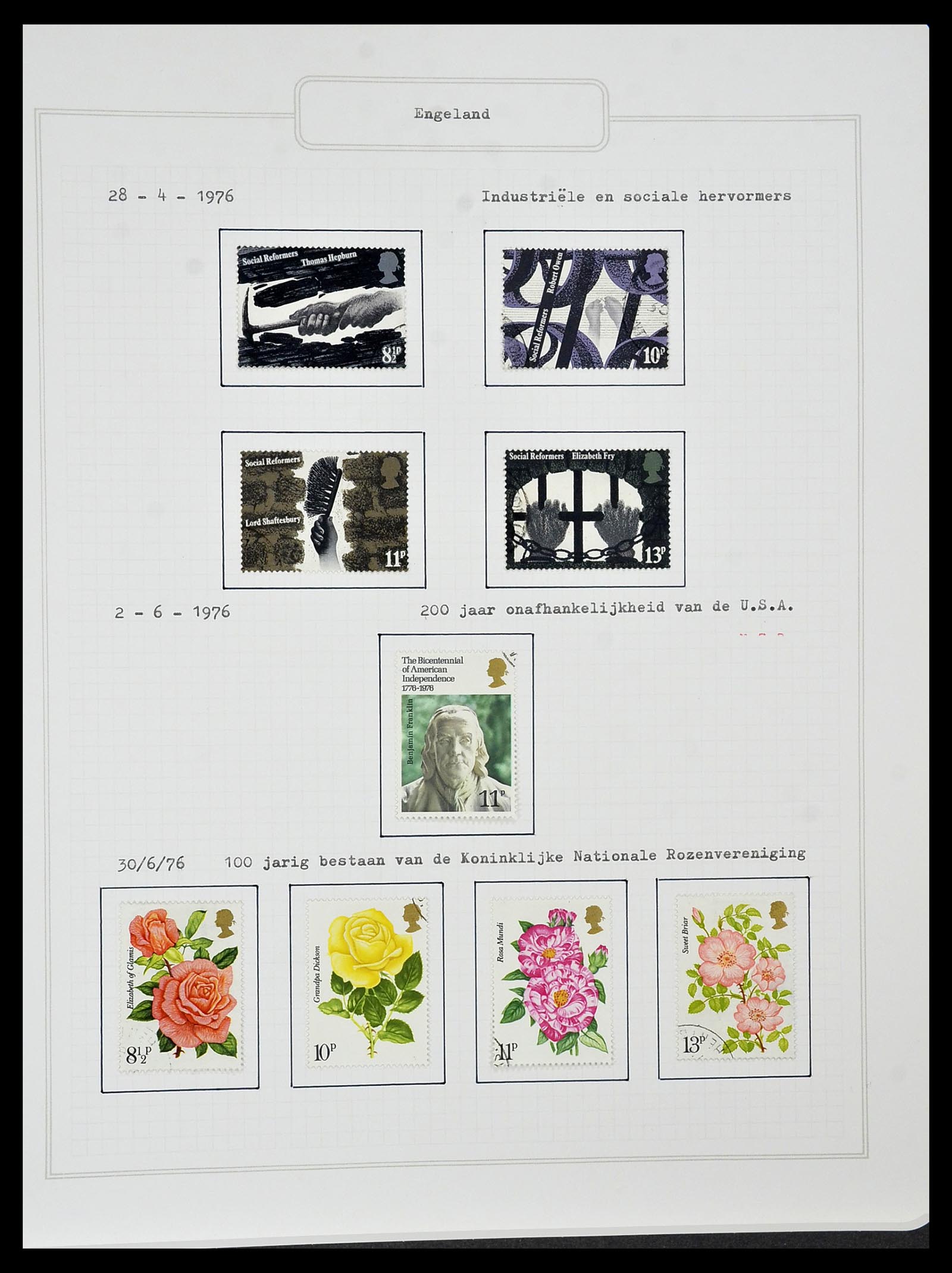 34422 063 - Postzegelverzameling 34422 Engeland 1937-1995.