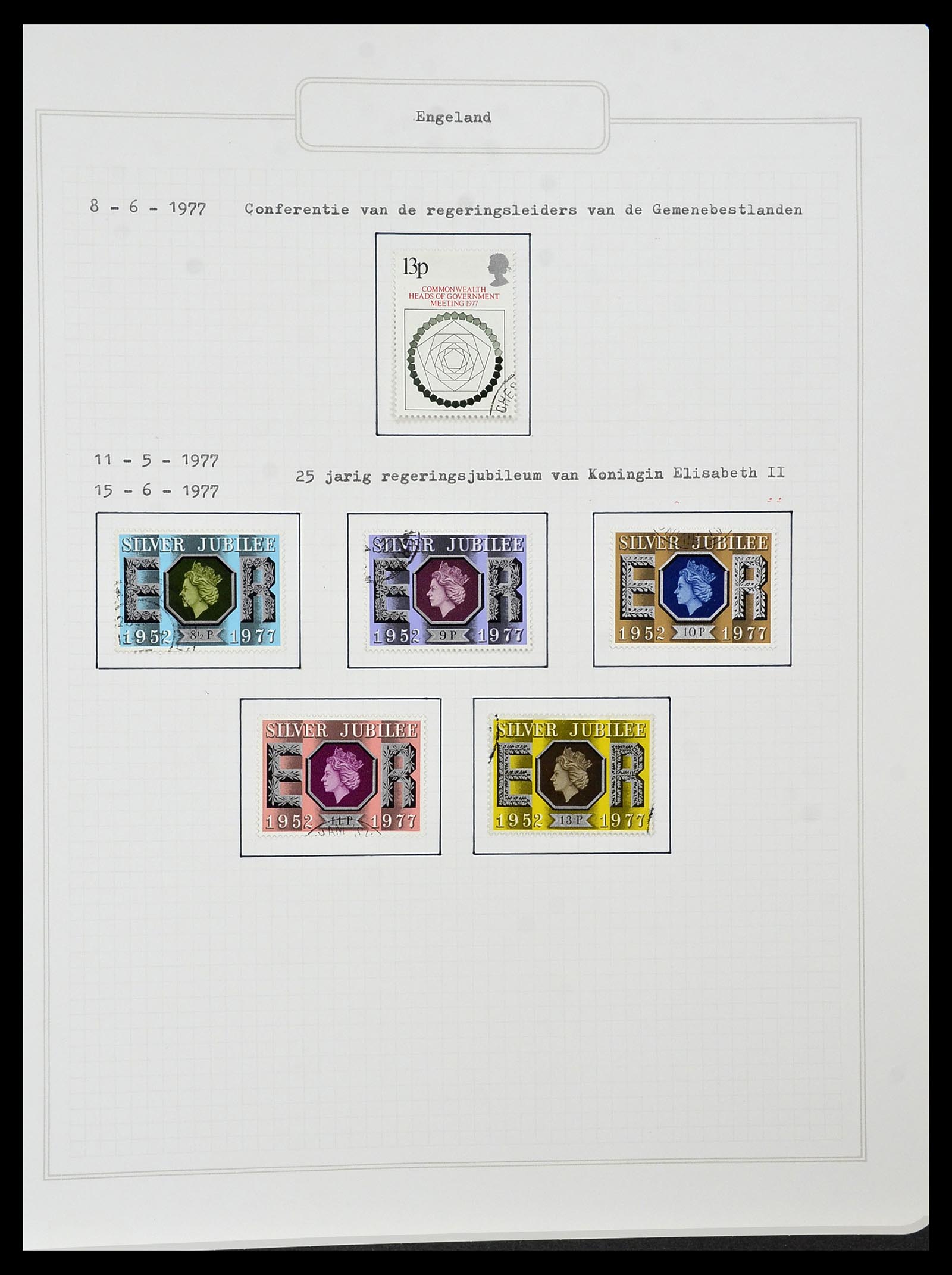 34422 066 - Postzegelverzameling 34422 Engeland 1937-1995.