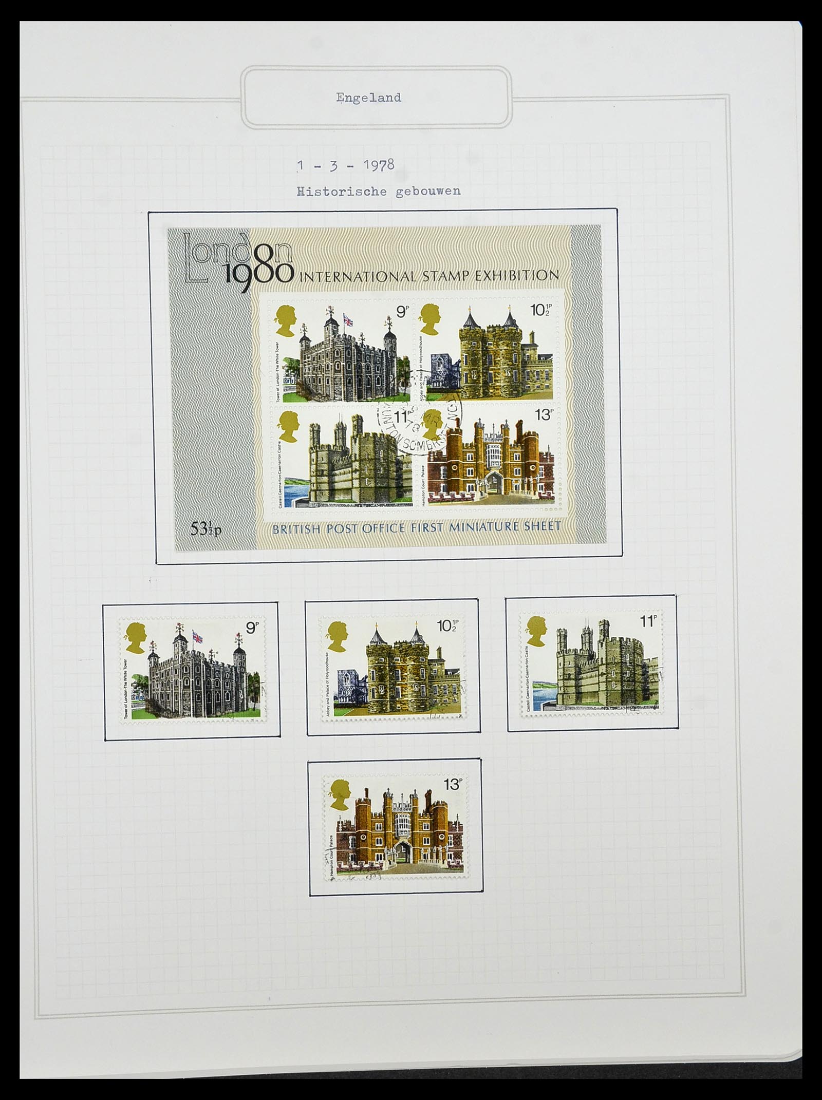 34422 070 - Postzegelverzameling 34422 Engeland 1937-1995.