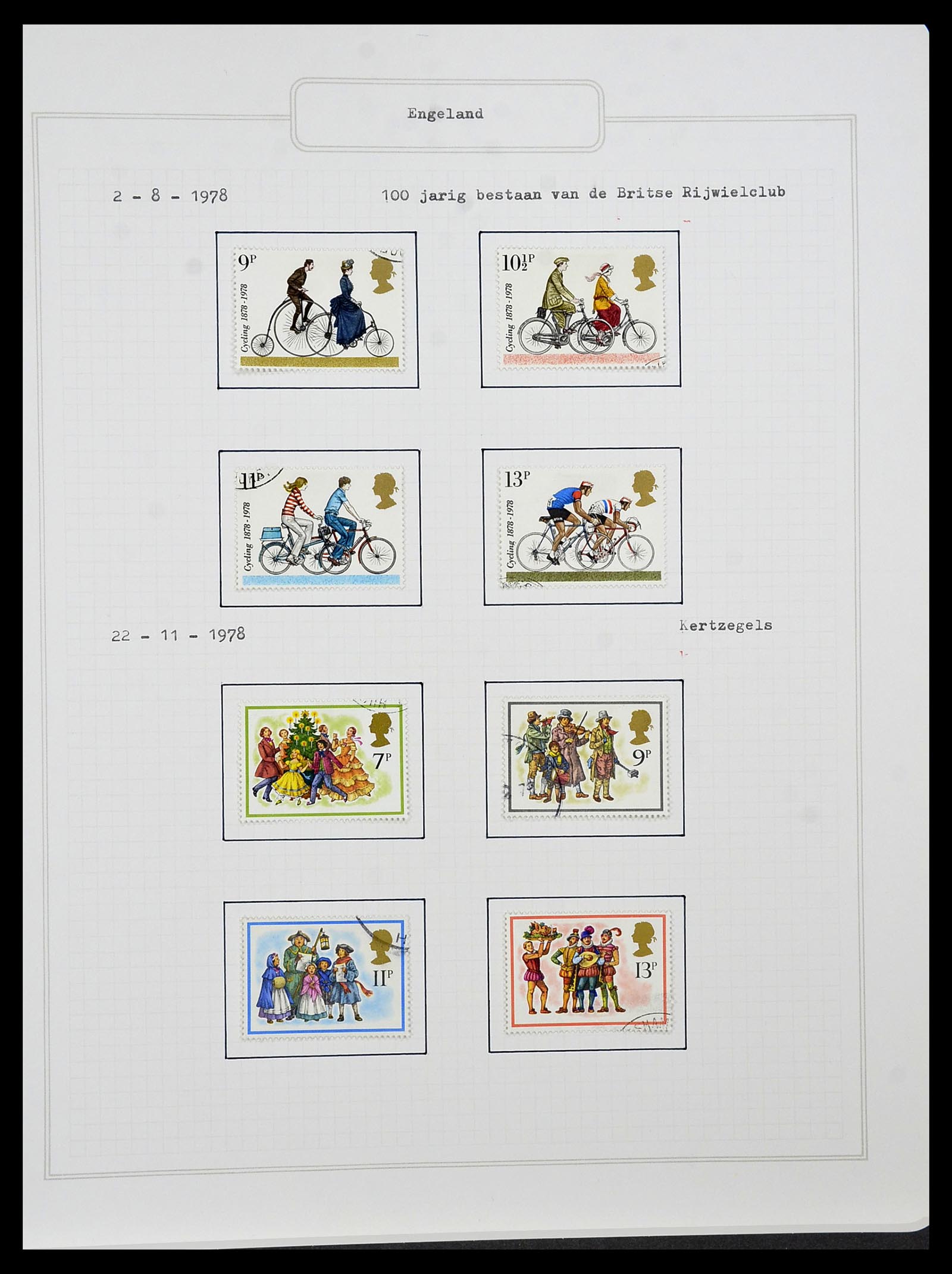 34422 071 - Postzegelverzameling 34422 Engeland 1937-1995.