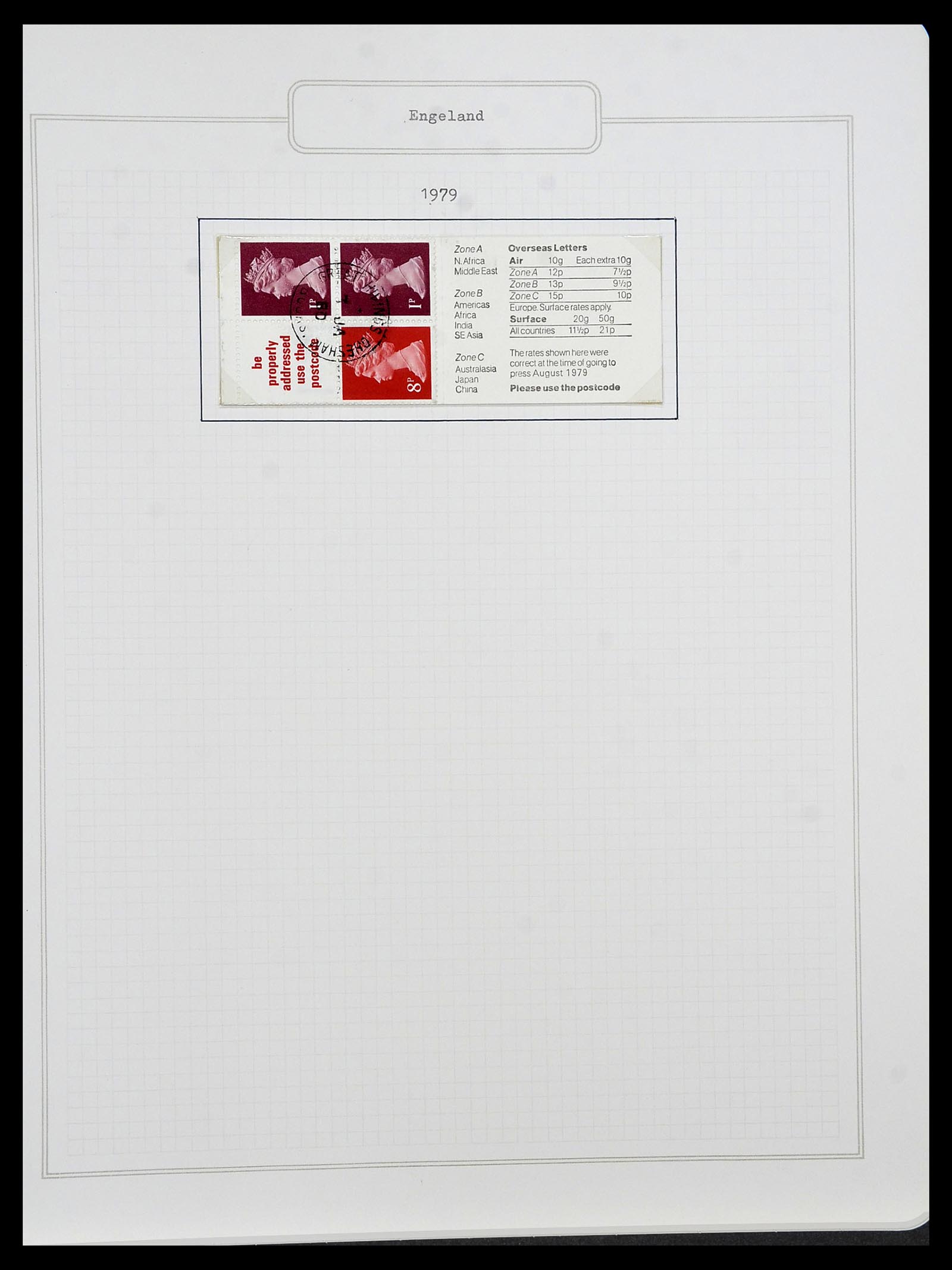 34422 073 - Postzegelverzameling 34422 Engeland 1937-1995.