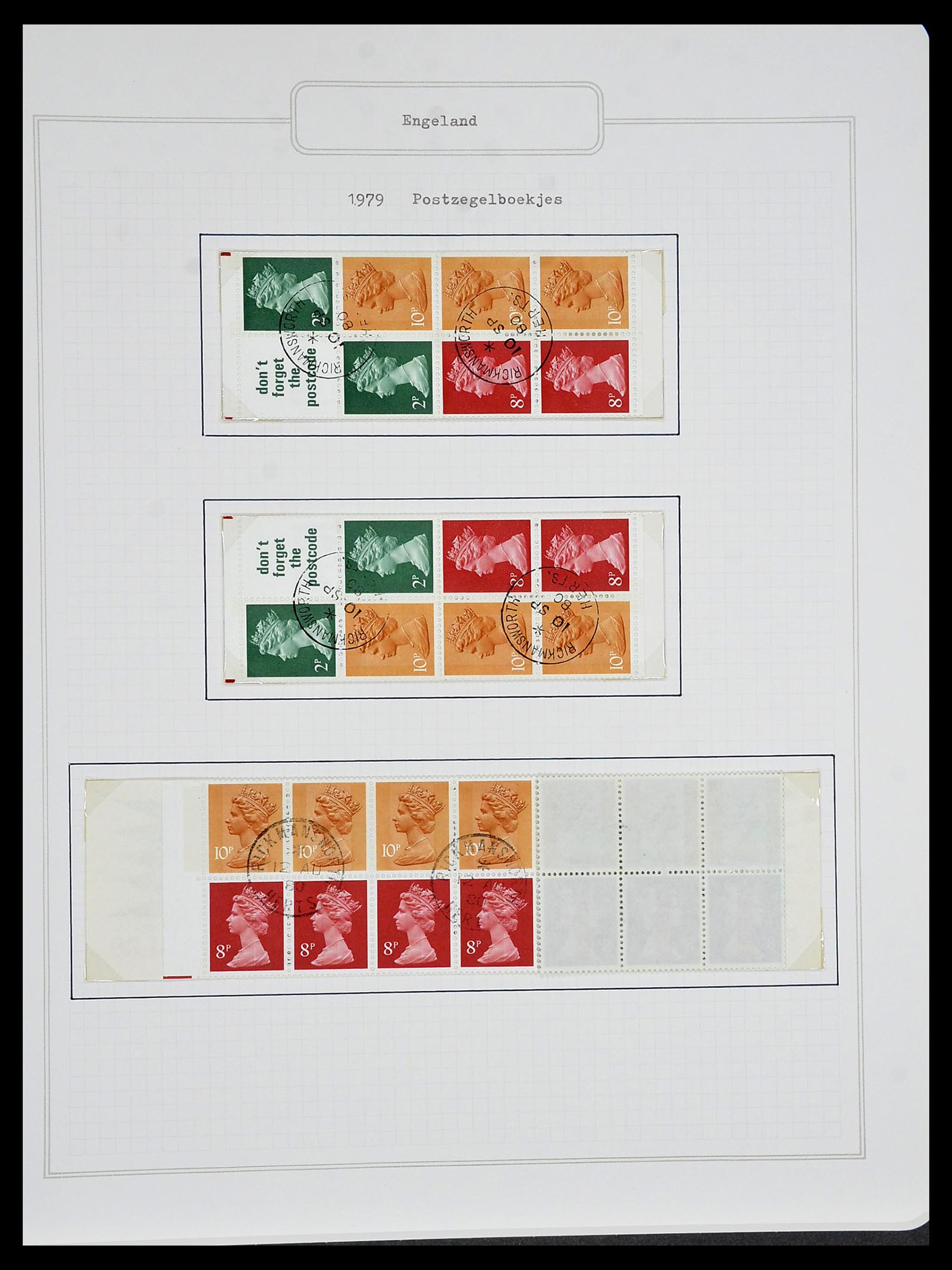 34422 074 - Postzegelverzameling 34422 Engeland 1937-1995.