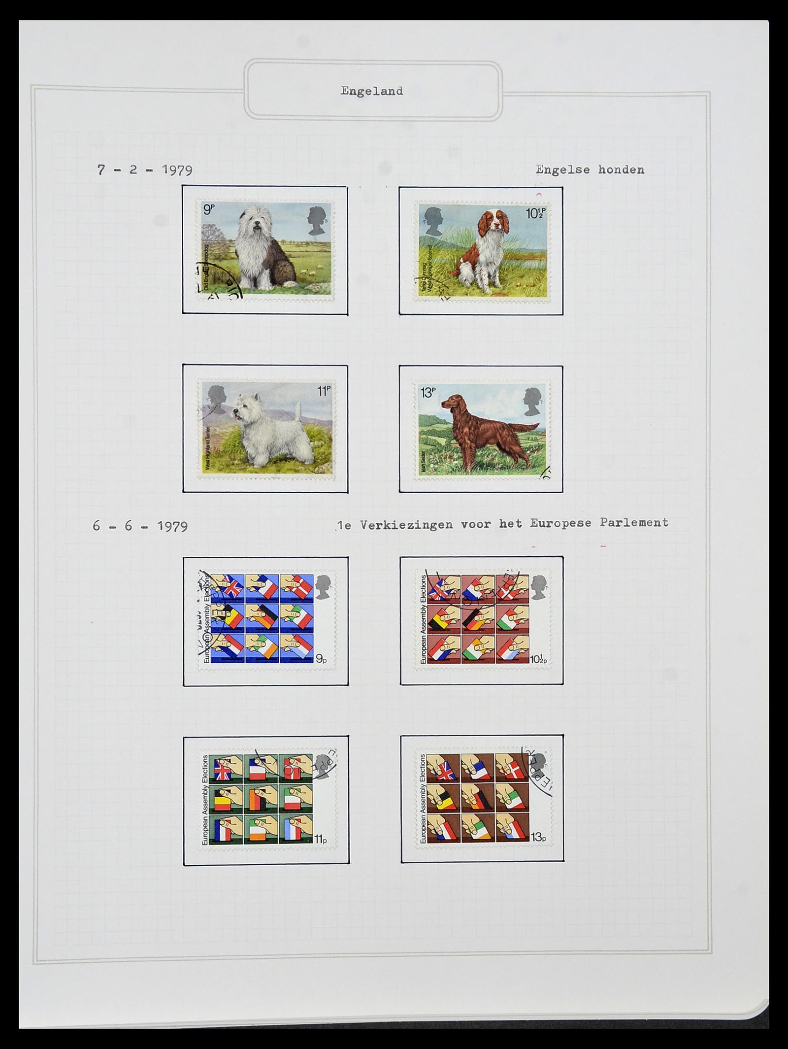 34422 075 - Postzegelverzameling 34422 Engeland 1937-1995.
