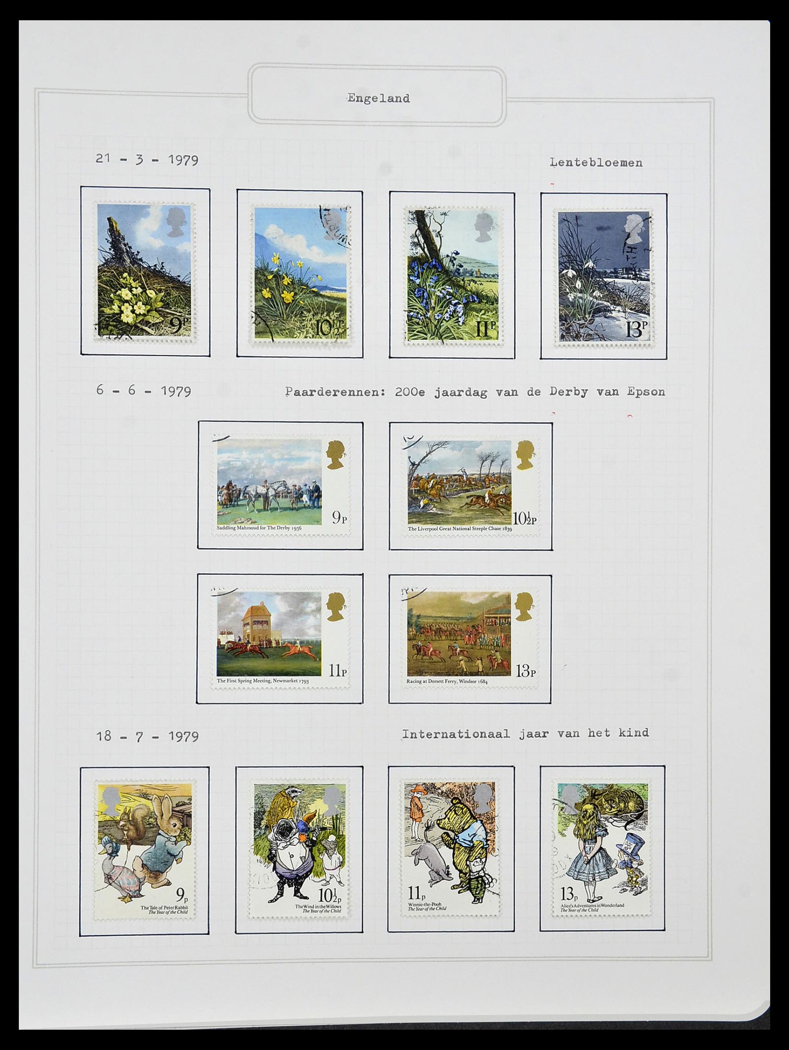 34422 076 - Postzegelverzameling 34422 Engeland 1937-1995.