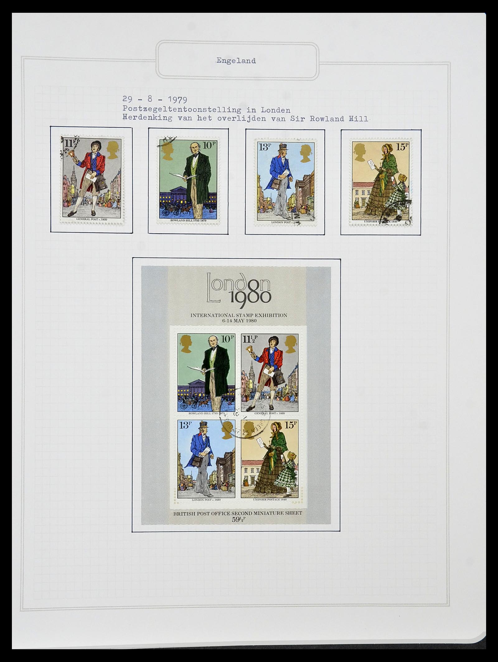 34422 077 - Postzegelverzameling 34422 Engeland 1937-1995.