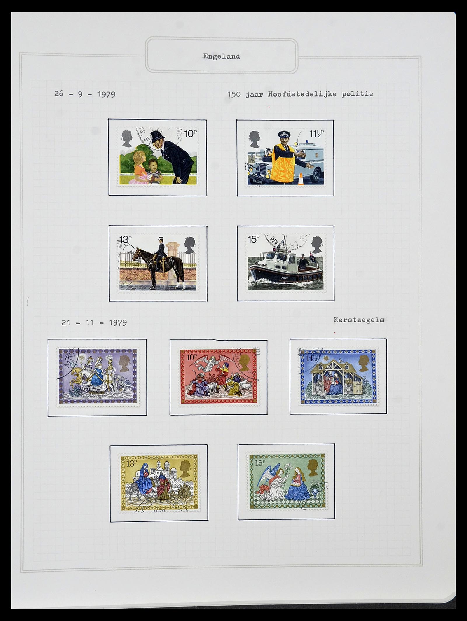 34422 078 - Postzegelverzameling 34422 Engeland 1937-1995.
