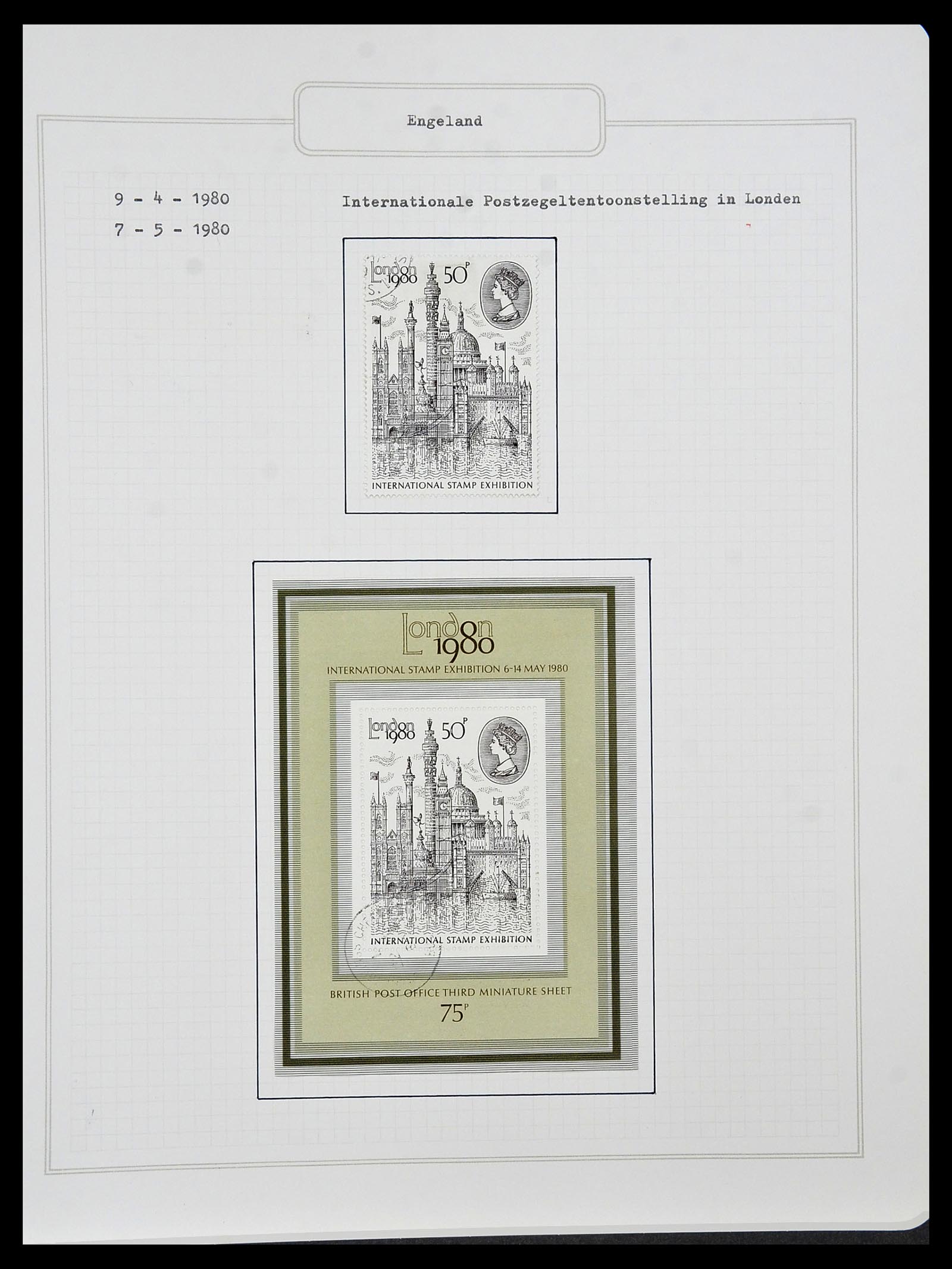 34422 081 - Postzegelverzameling 34422 Engeland 1937-1995.