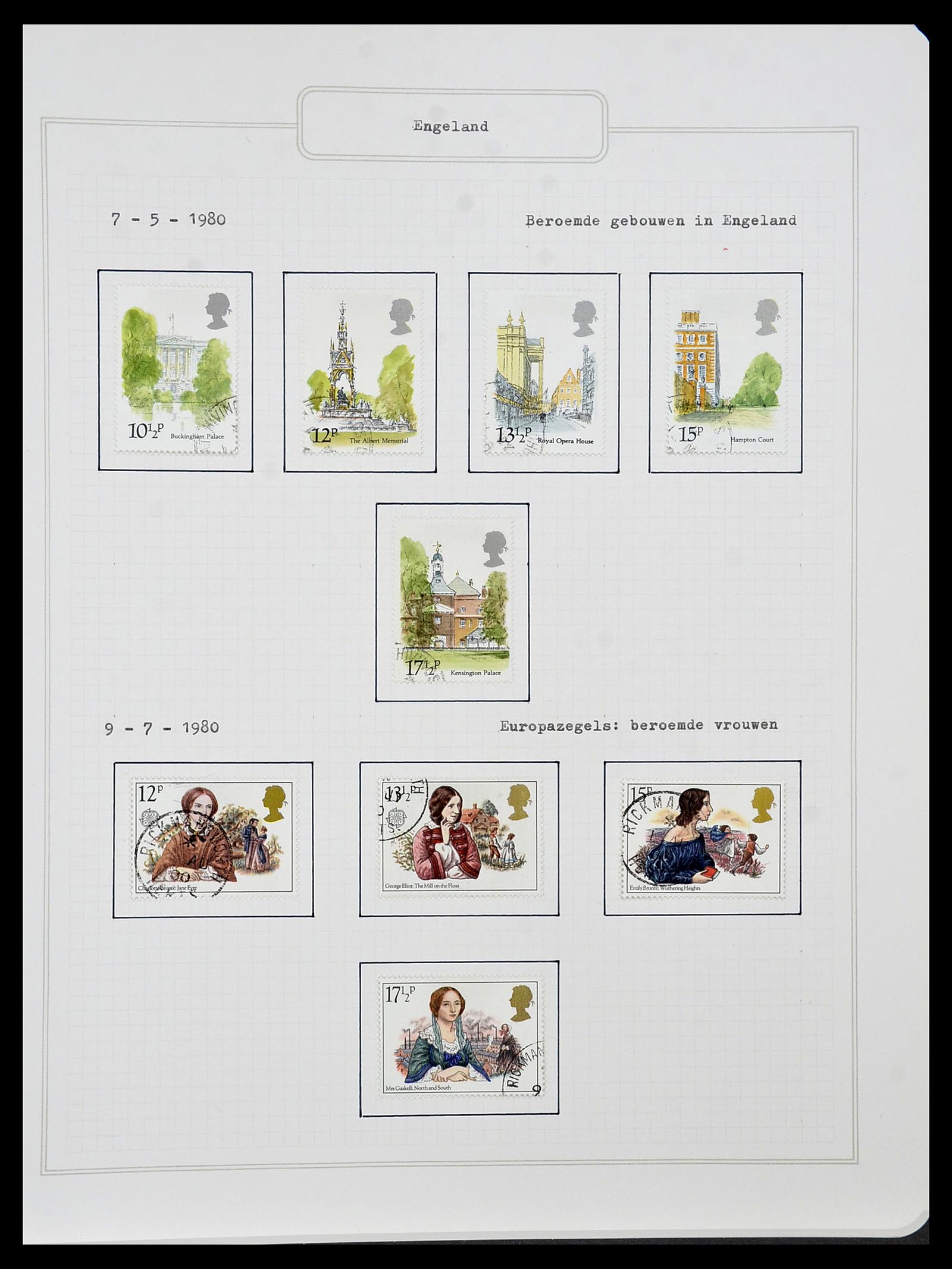 34422 082 - Postzegelverzameling 34422 Engeland 1937-1995.