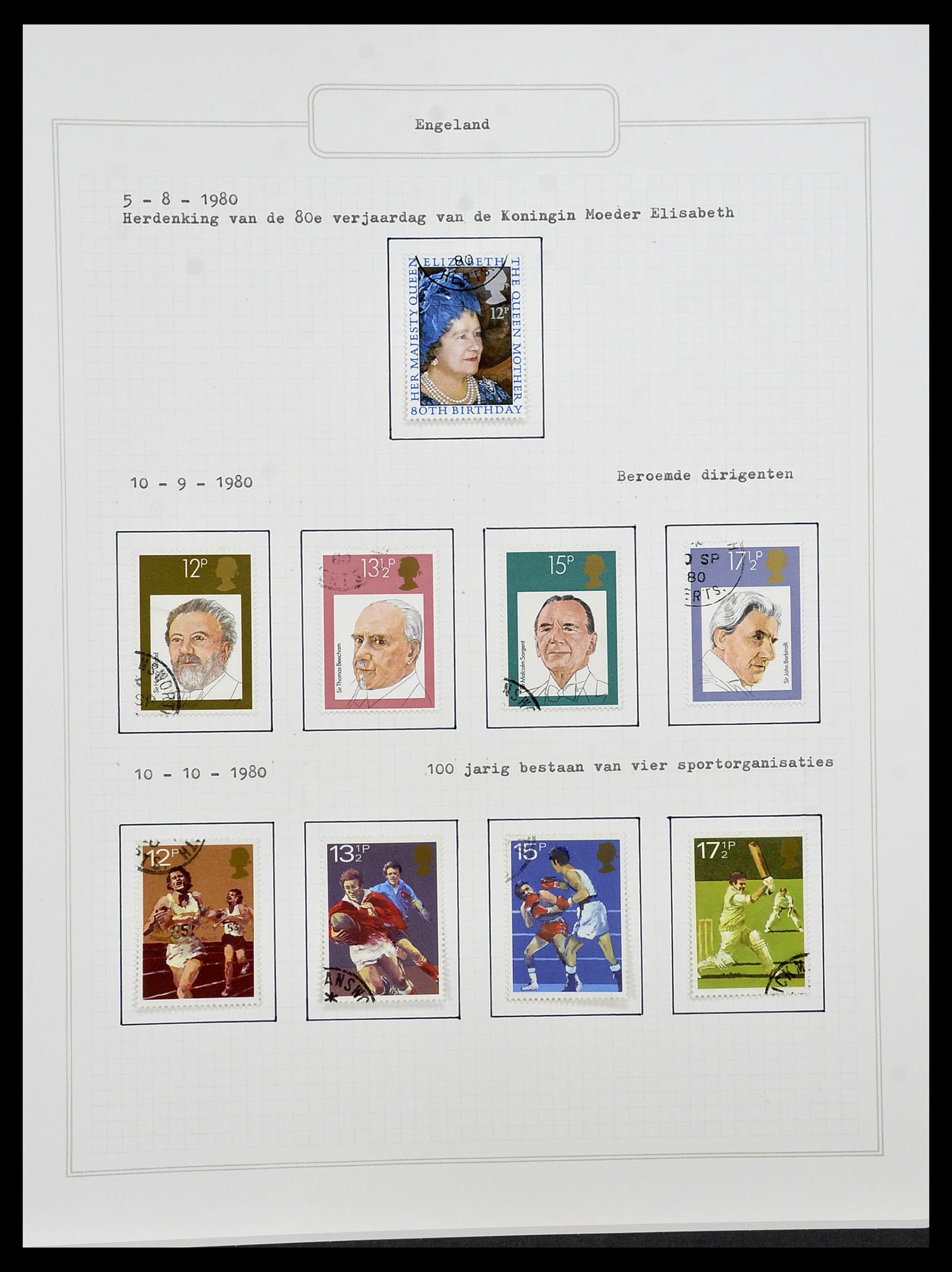 34422 083 - Postzegelverzameling 34422 Engeland 1937-1995.