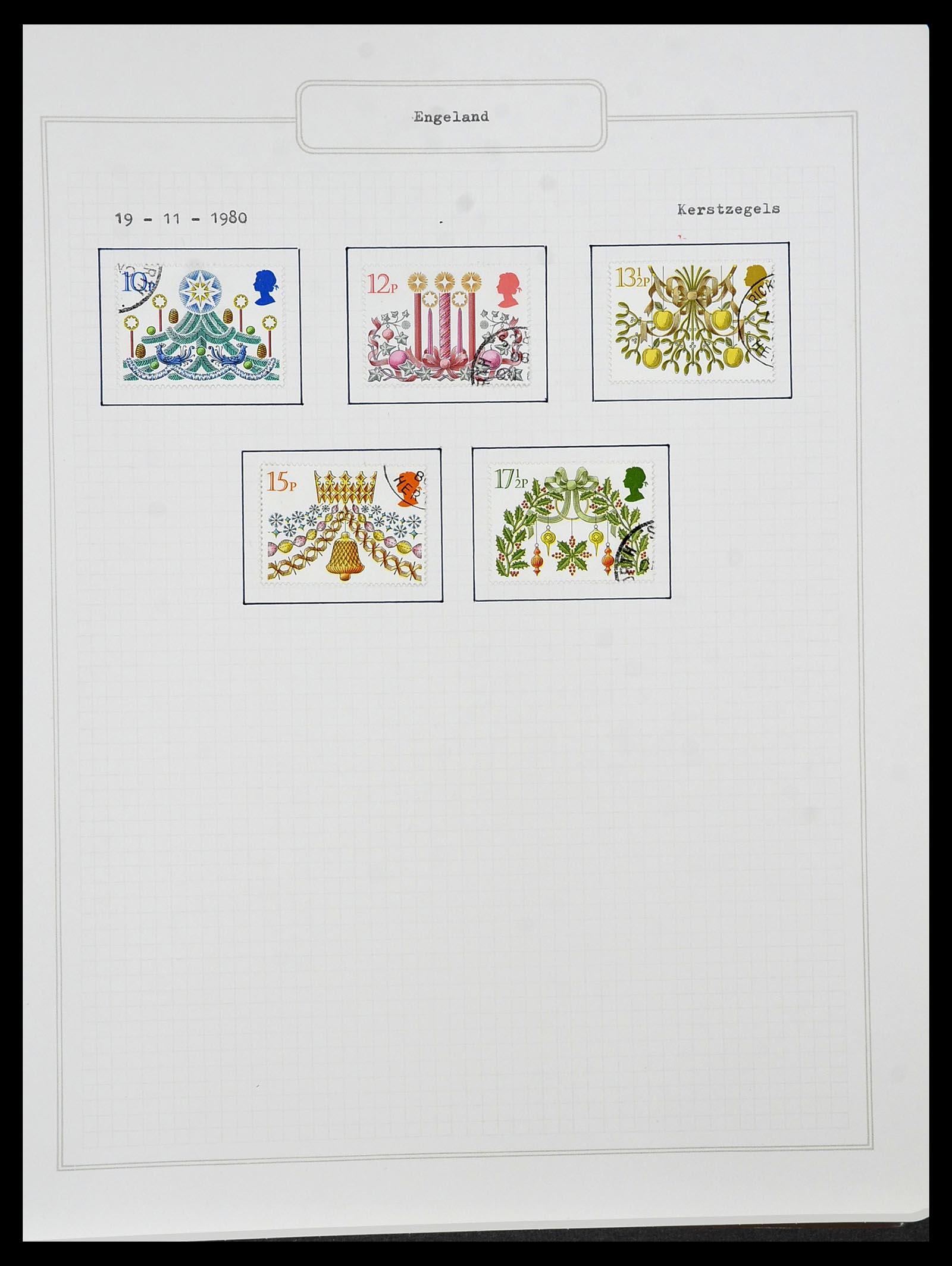 34422 084 - Postzegelverzameling 34422 Engeland 1937-1995.