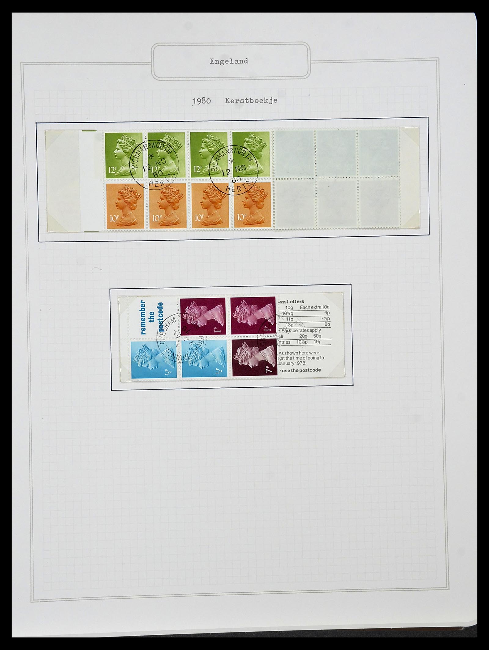 34422 085 - Postzegelverzameling 34422 Engeland 1937-1995.