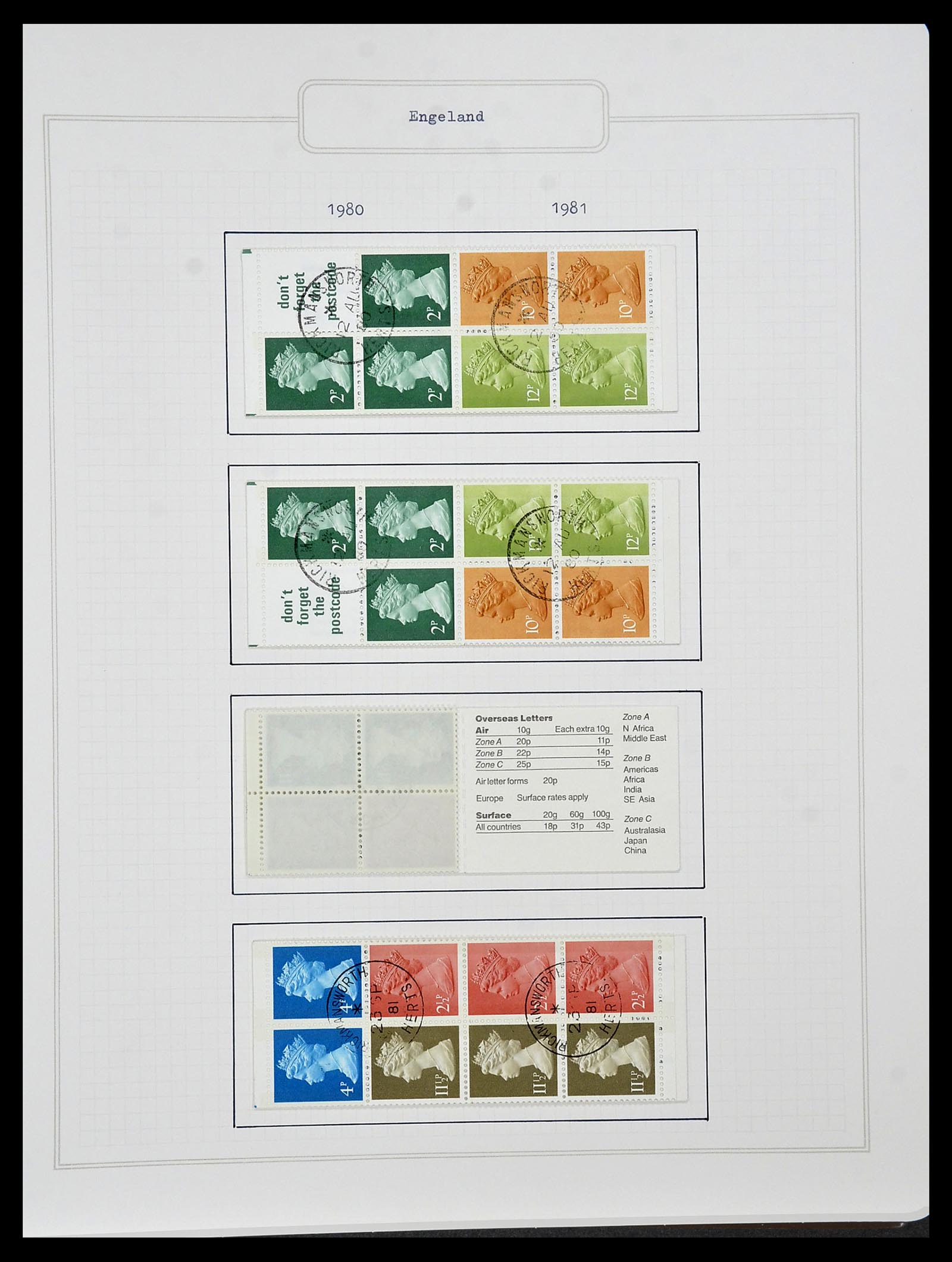 34422 086 - Postzegelverzameling 34422 Engeland 1937-1995.