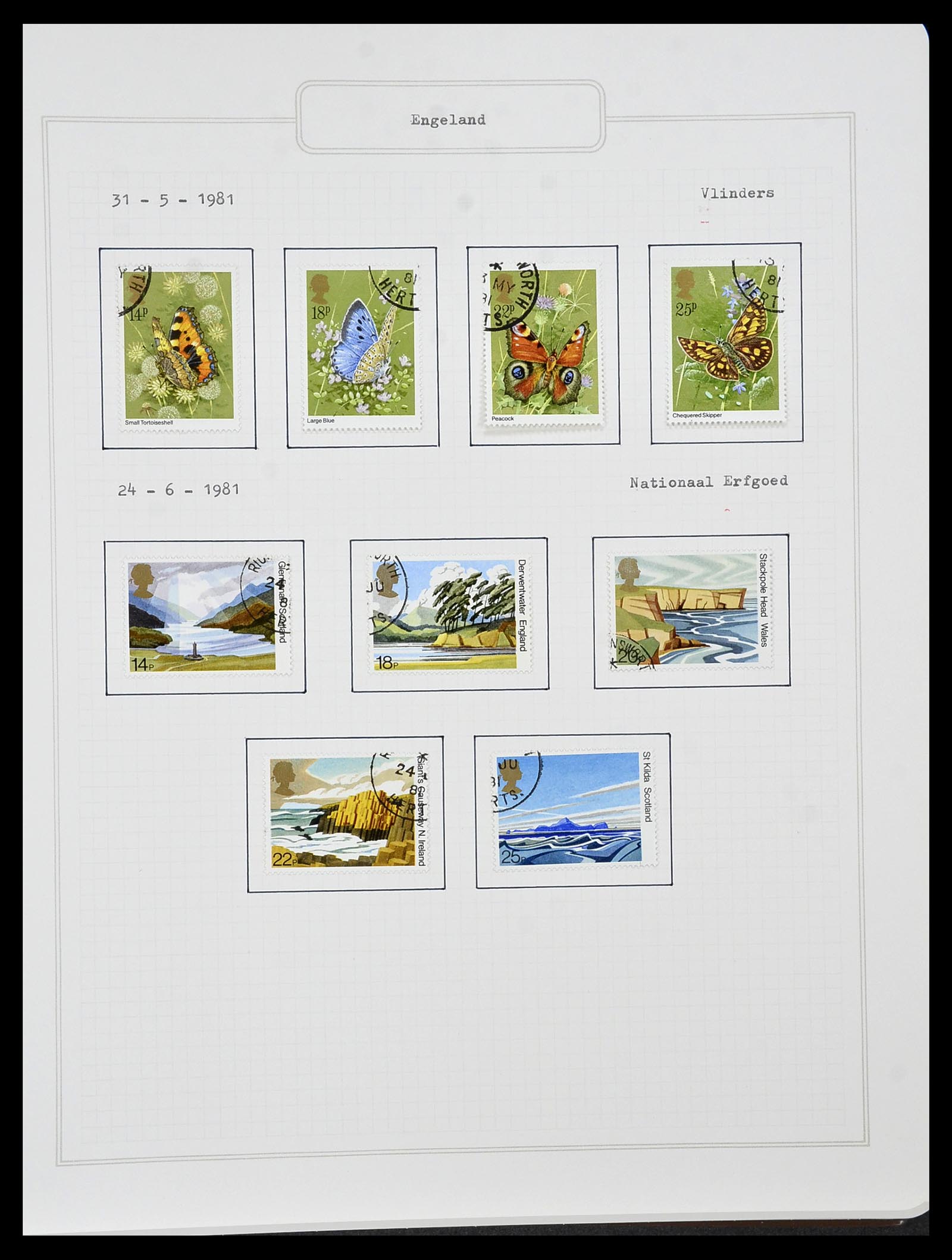34422 088 - Postzegelverzameling 34422 Engeland 1937-1995.