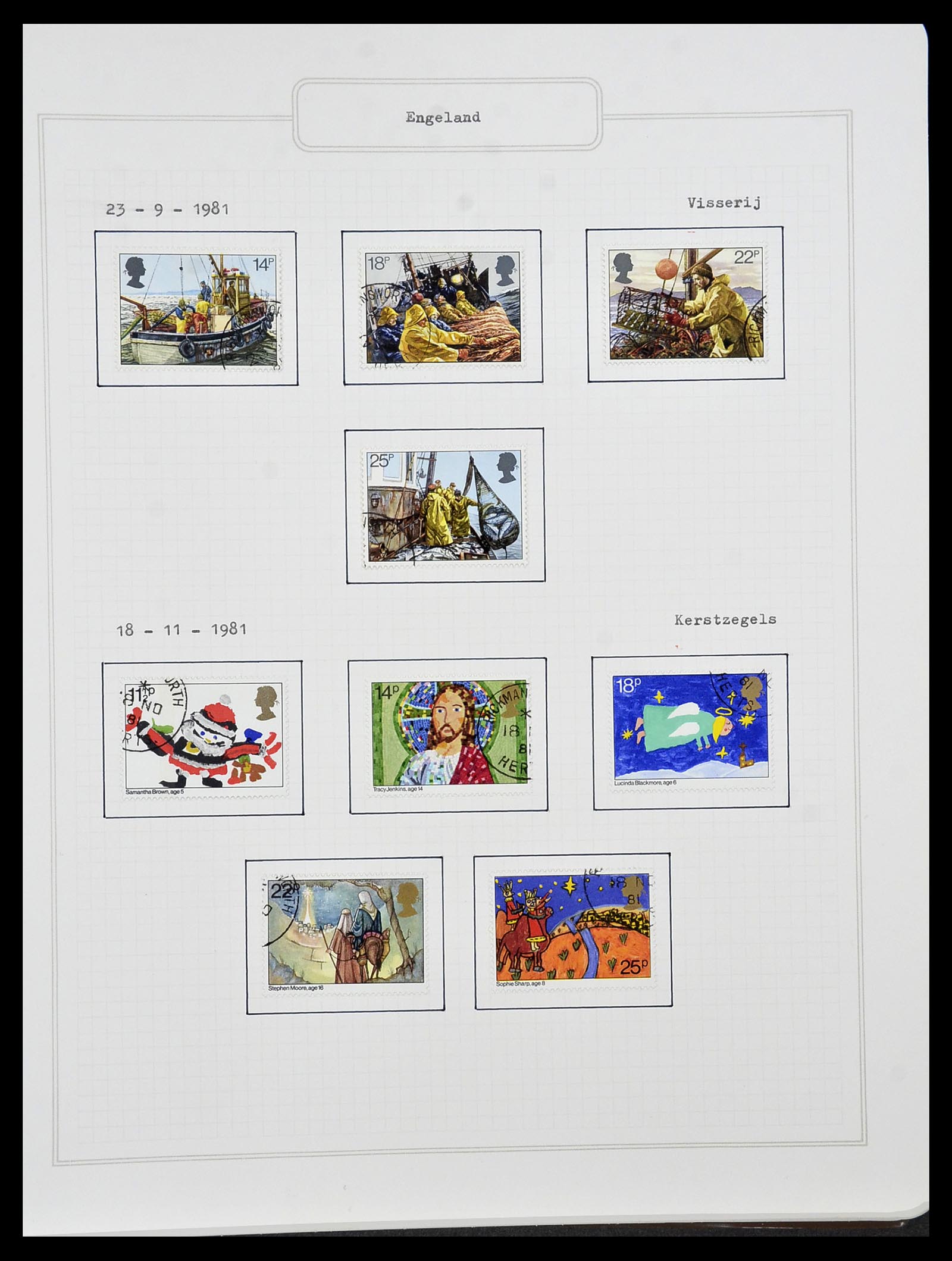 34422 090 - Postzegelverzameling 34422 Engeland 1937-1995.