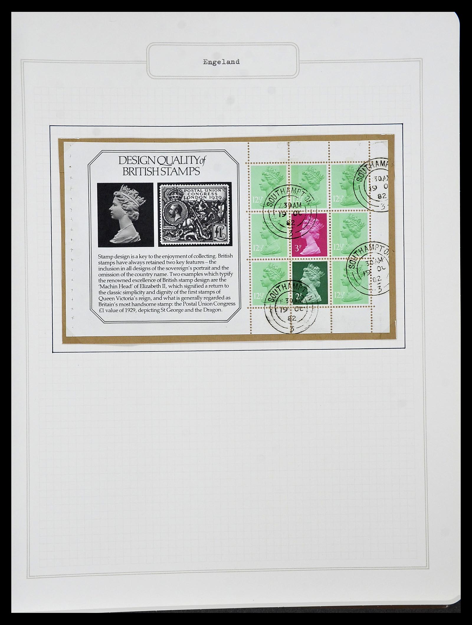 34422 095 - Postzegelverzameling 34422 Engeland 1937-1995.