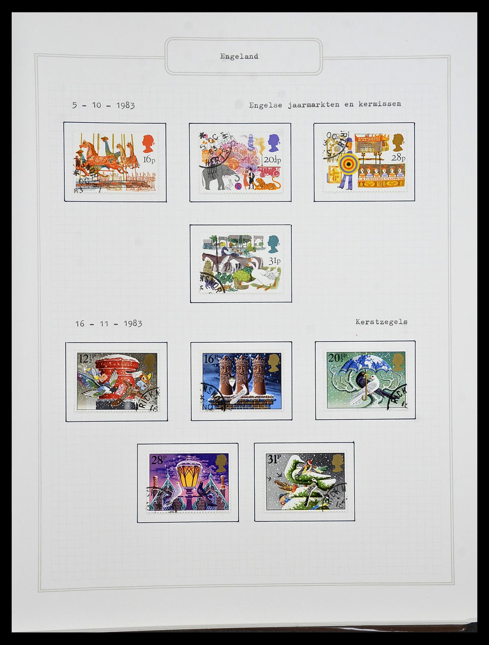 34422 098 - Postzegelverzameling 34422 Engeland 1937-1995.