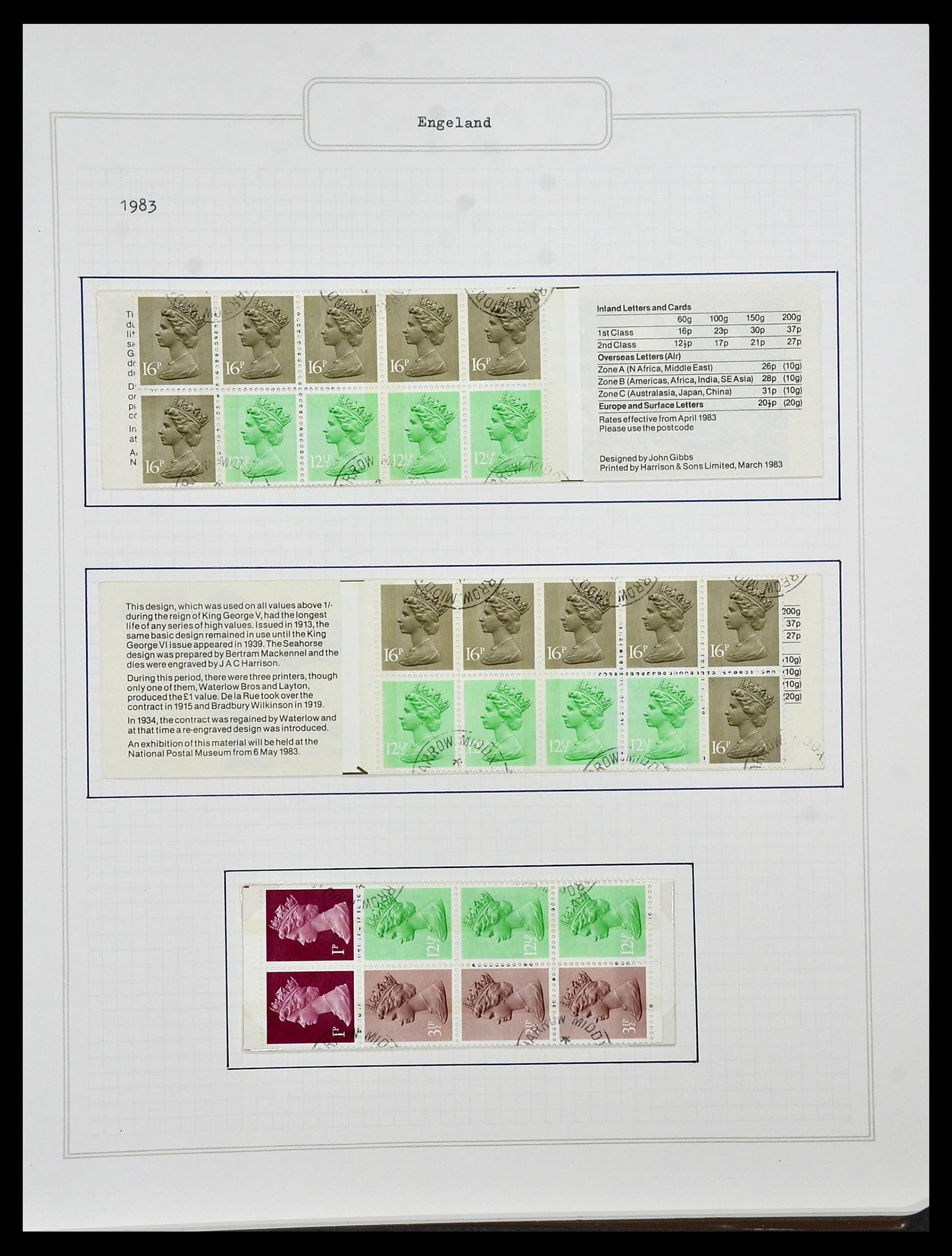 34422 099 - Postzegelverzameling 34422 Engeland 1937-1995.