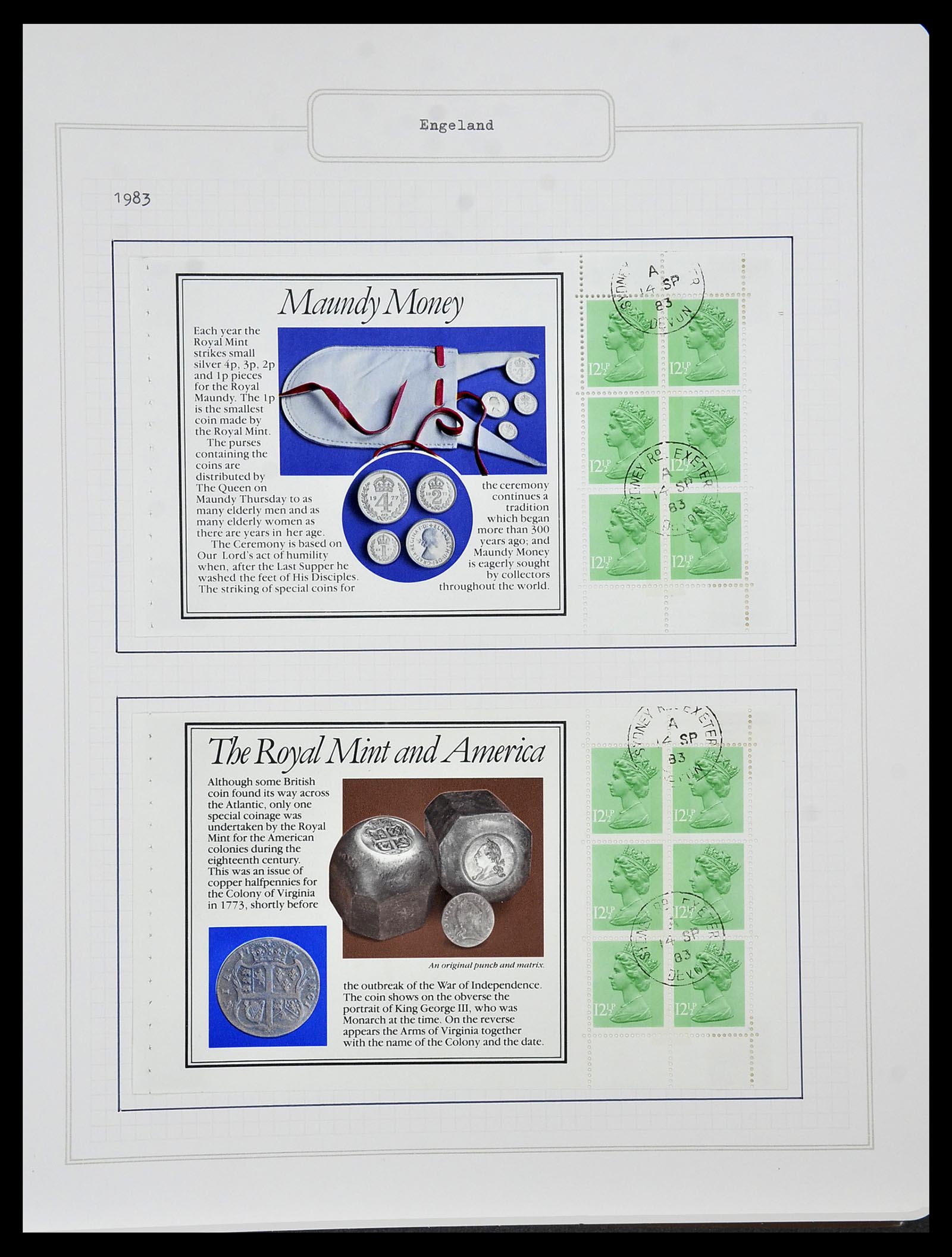34422 100 - Postzegelverzameling 34422 Engeland 1937-1995.