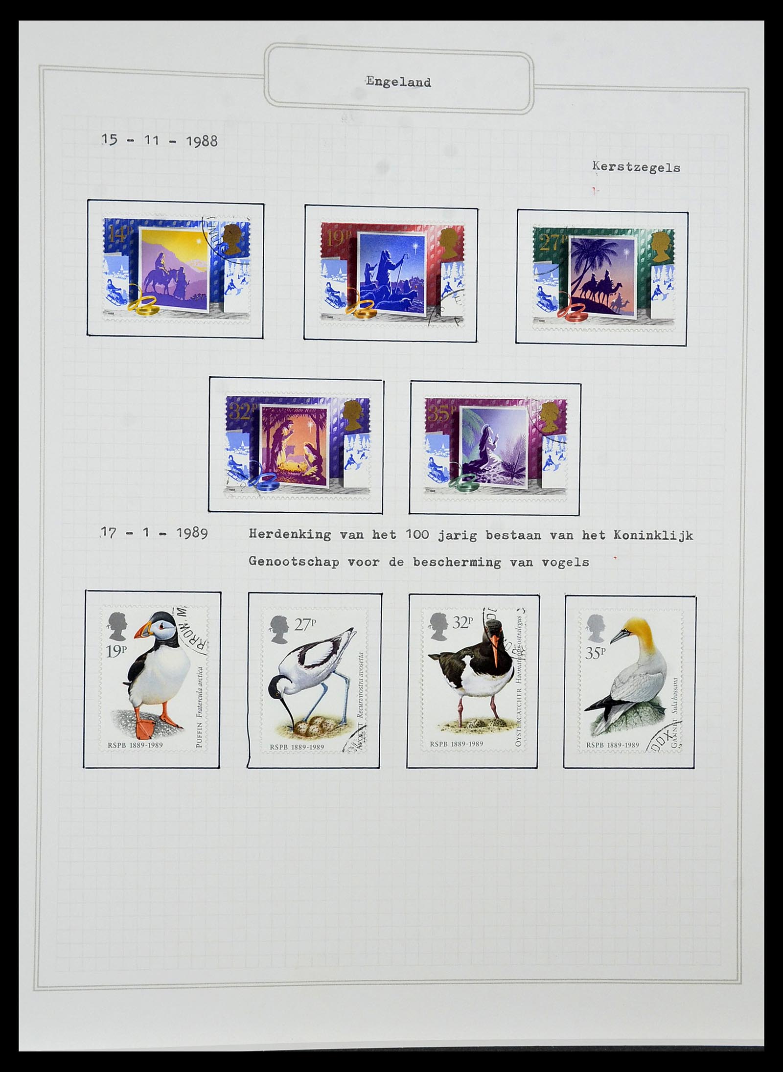 34422 141 - Postzegelverzameling 34422 Engeland 1937-1995.