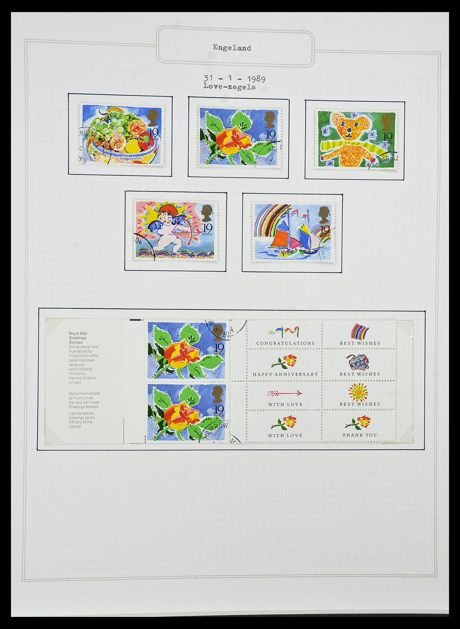 34422 142 - Postzegelverzameling 34422 Engeland 1937-1995.