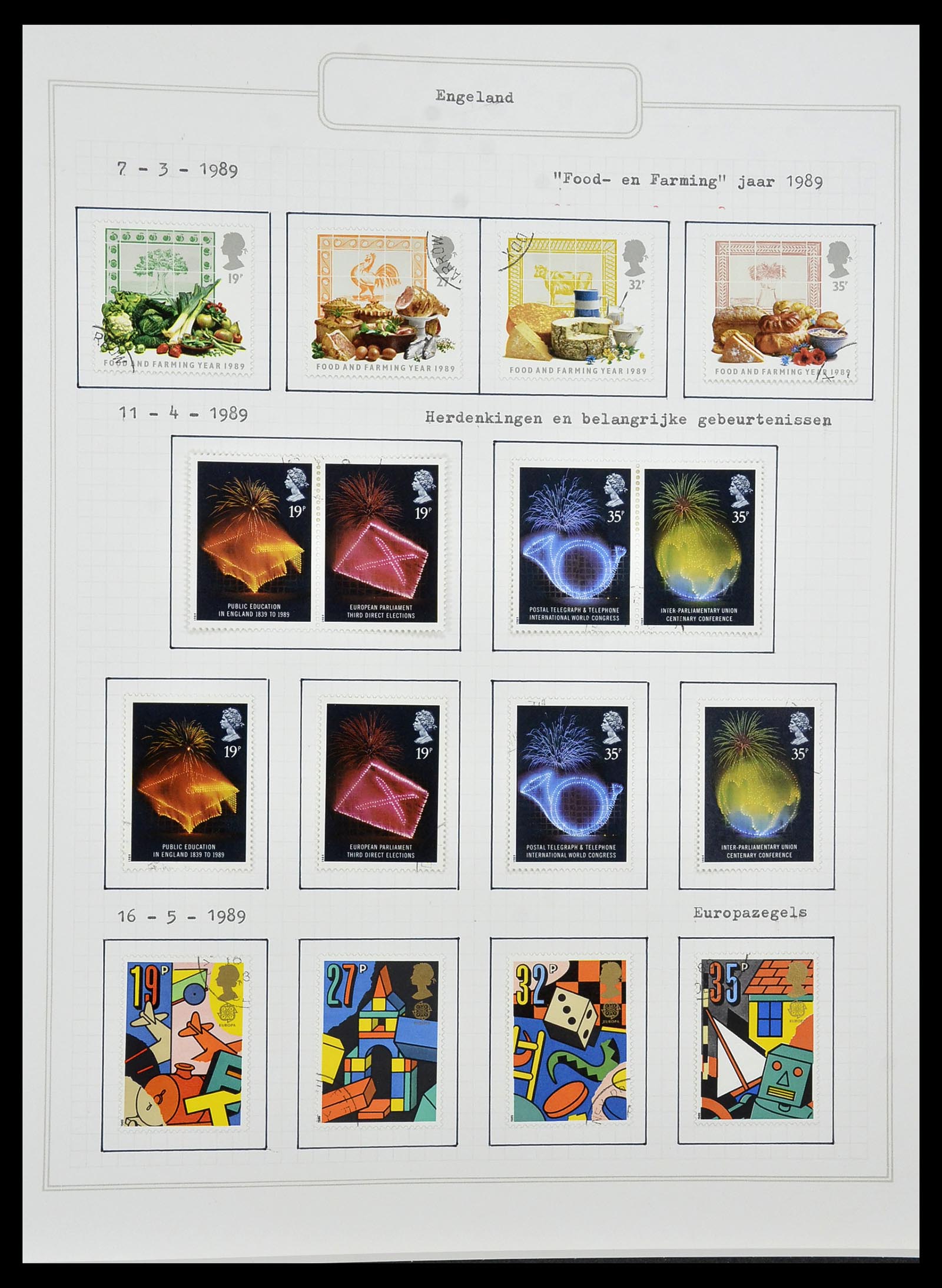 34422 143 - Postzegelverzameling 34422 Engeland 1937-1995.