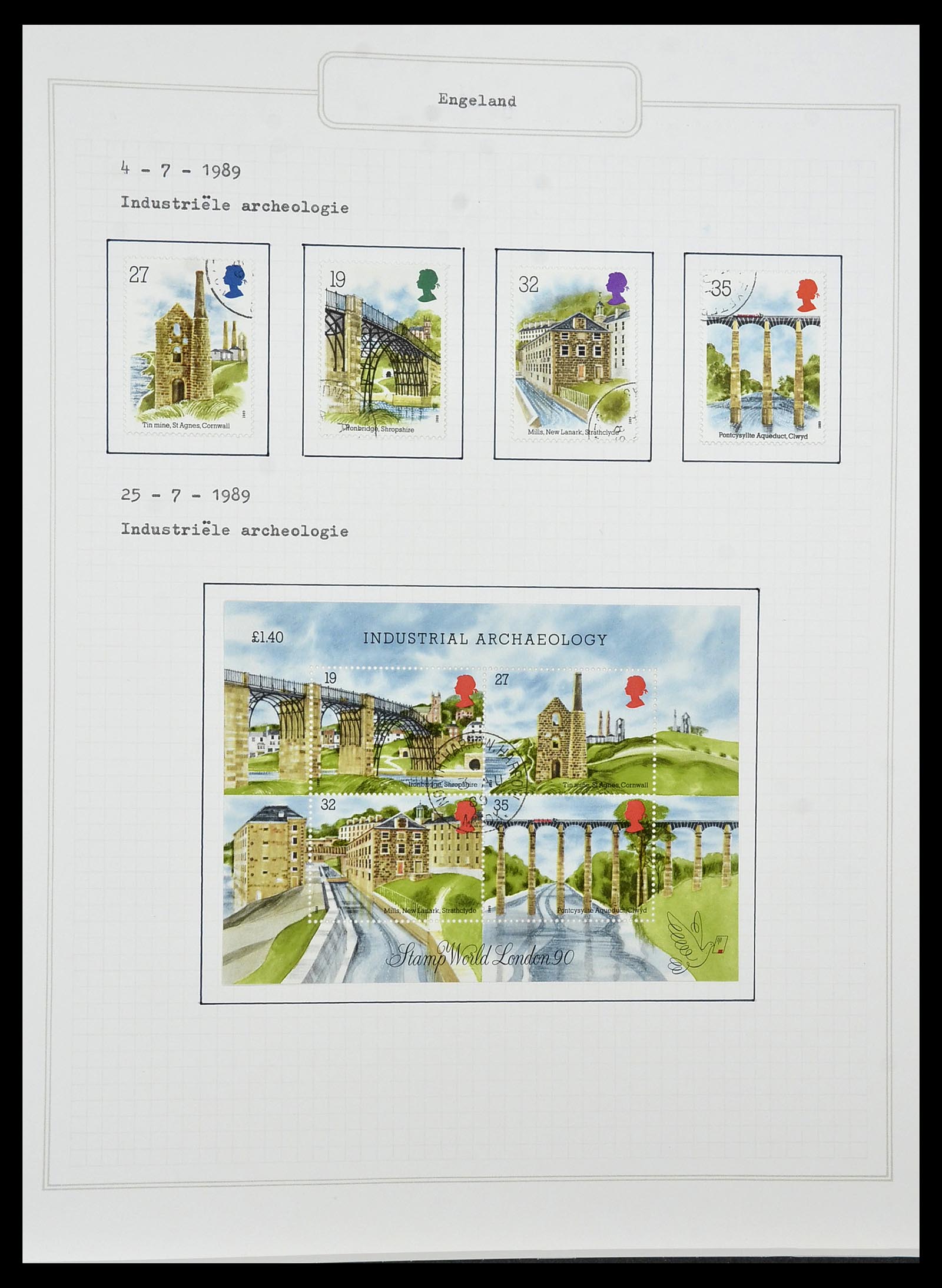 34422 144 - Postzegelverzameling 34422 Engeland 1937-1995.