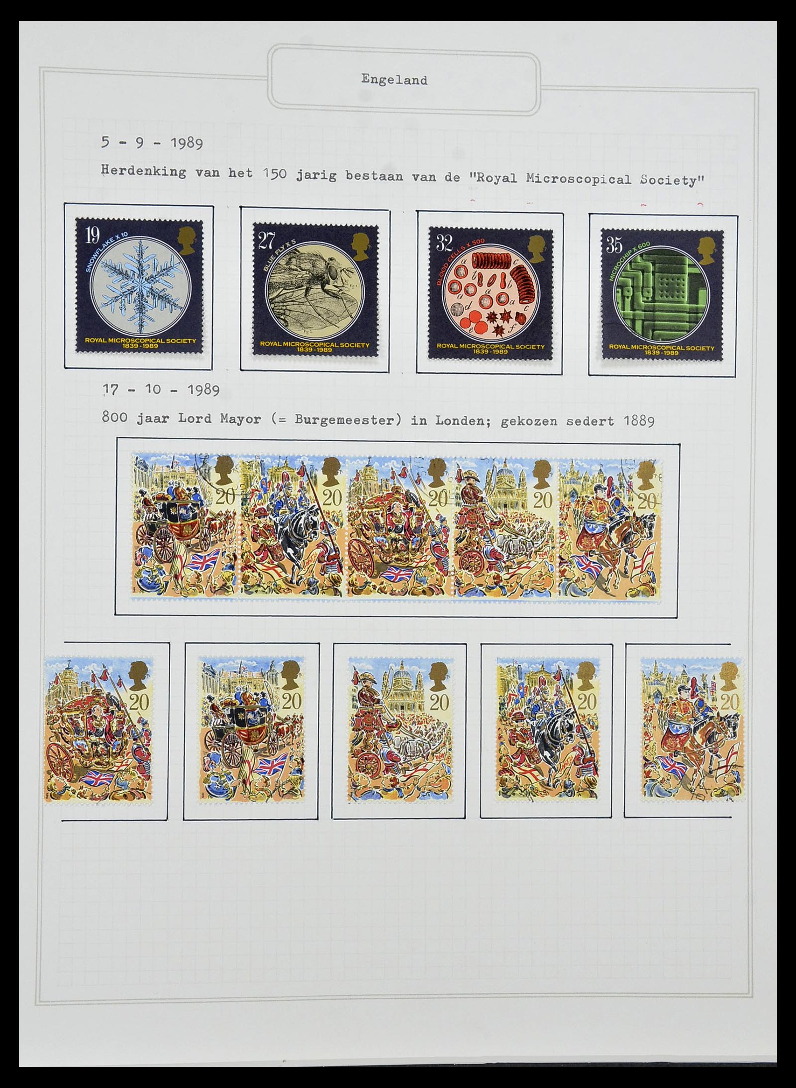 34422 145 - Postzegelverzameling 34422 Engeland 1937-1995.