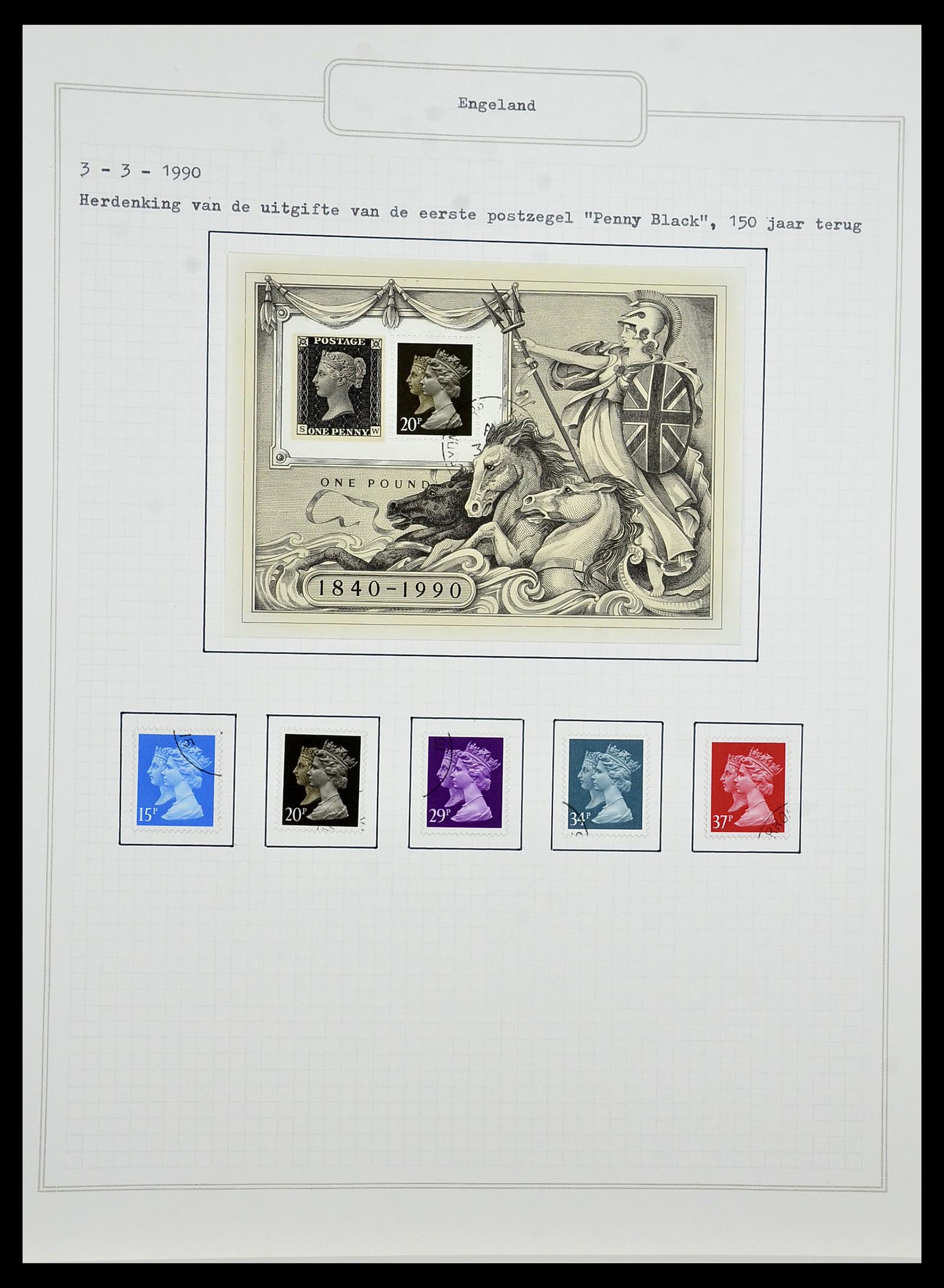 34422 150 - Postzegelverzameling 34422 Engeland 1937-1995.