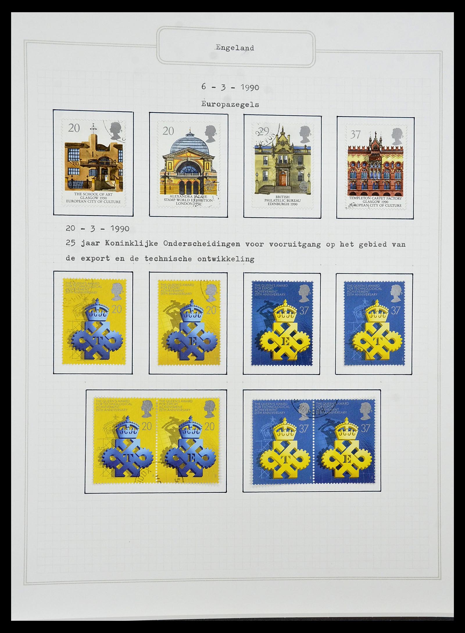 34422 151 - Postzegelverzameling 34422 Engeland 1937-1995.