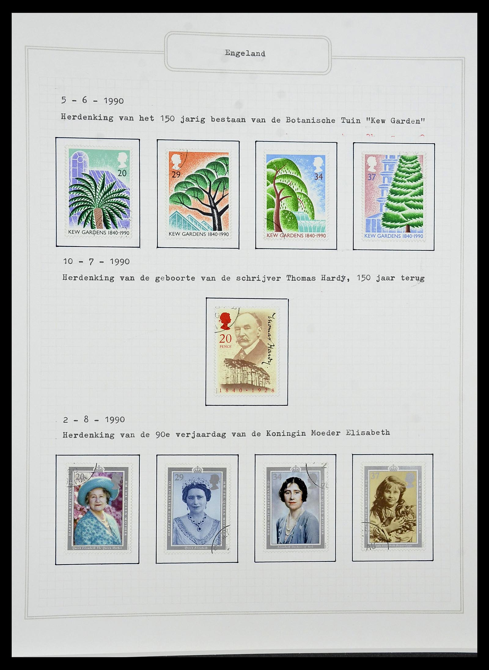 34422 152 - Postzegelverzameling 34422 Engeland 1937-1995.