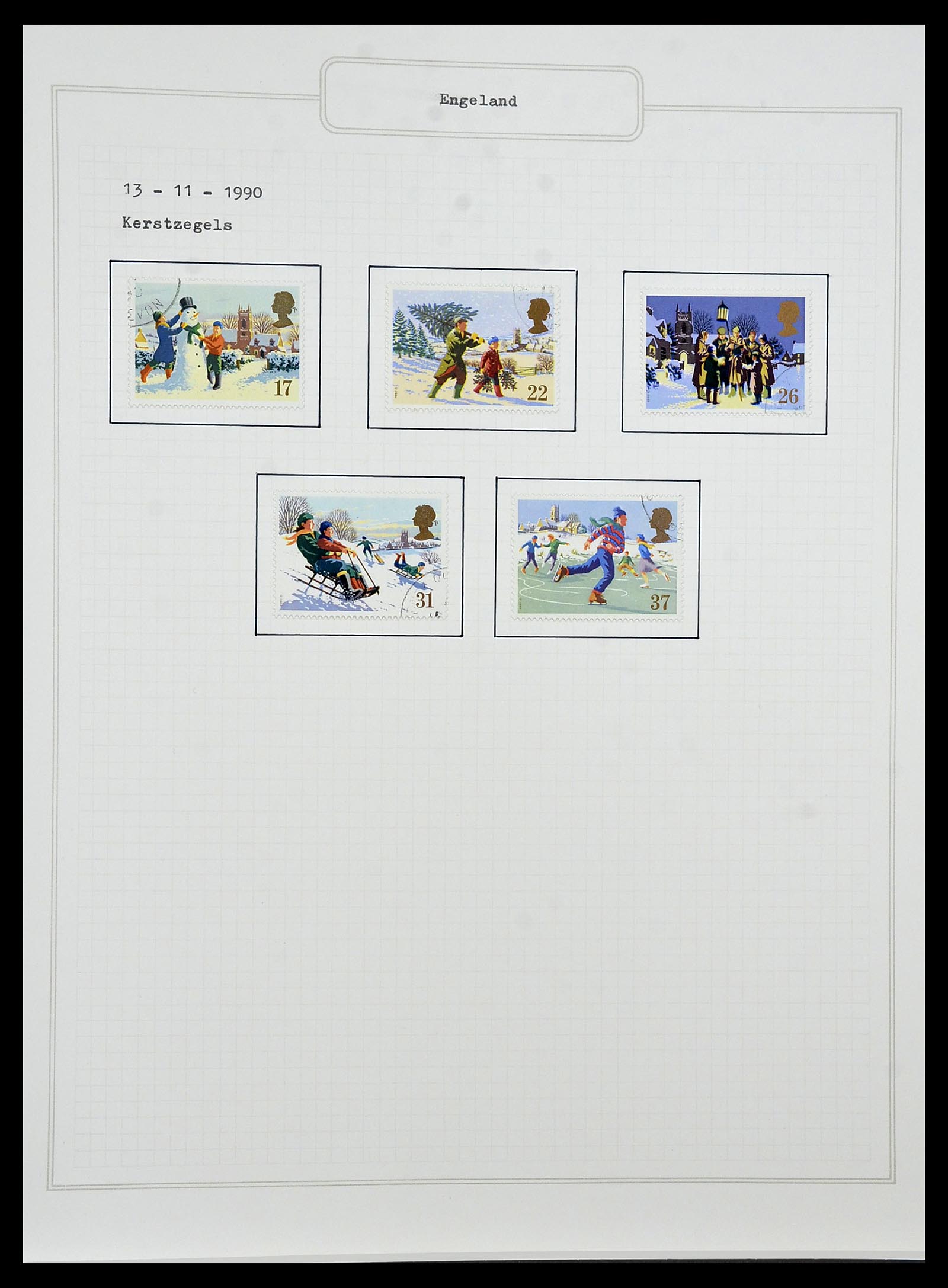 34422 154 - Postzegelverzameling 34422 Engeland 1937-1995.