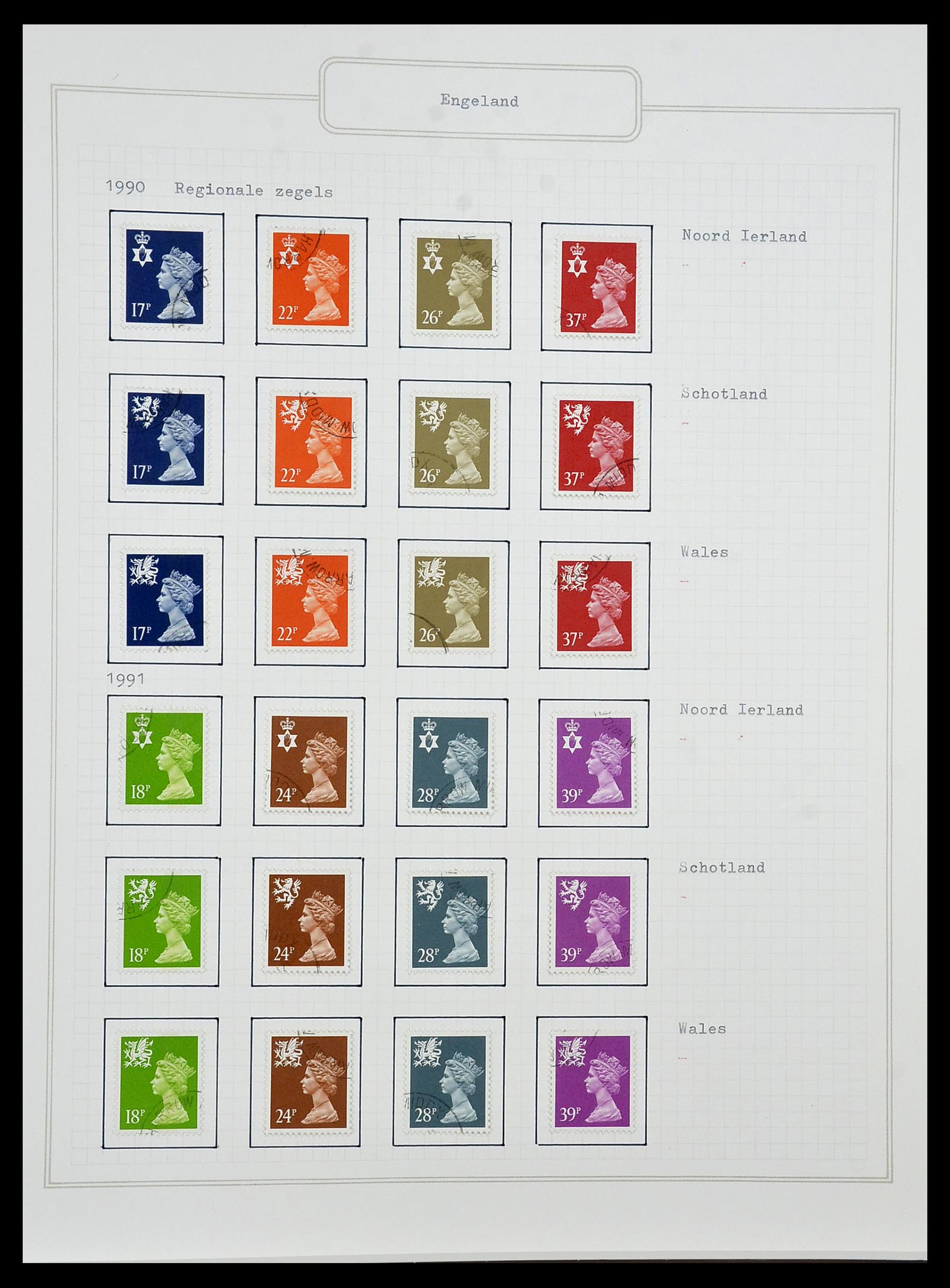34422 159 - Postzegelverzameling 34422 Engeland 1937-1995.